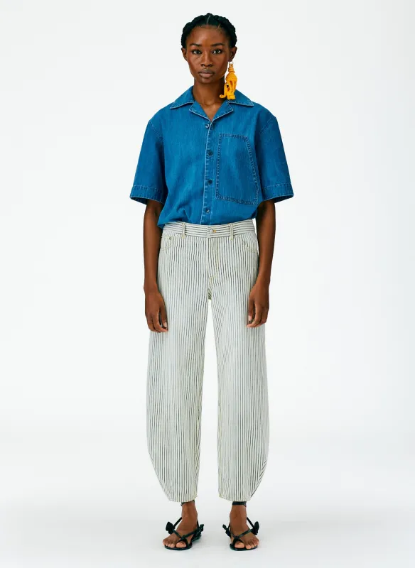 Stone Wash Striped Brancusi Jean - Regular made by Tibi