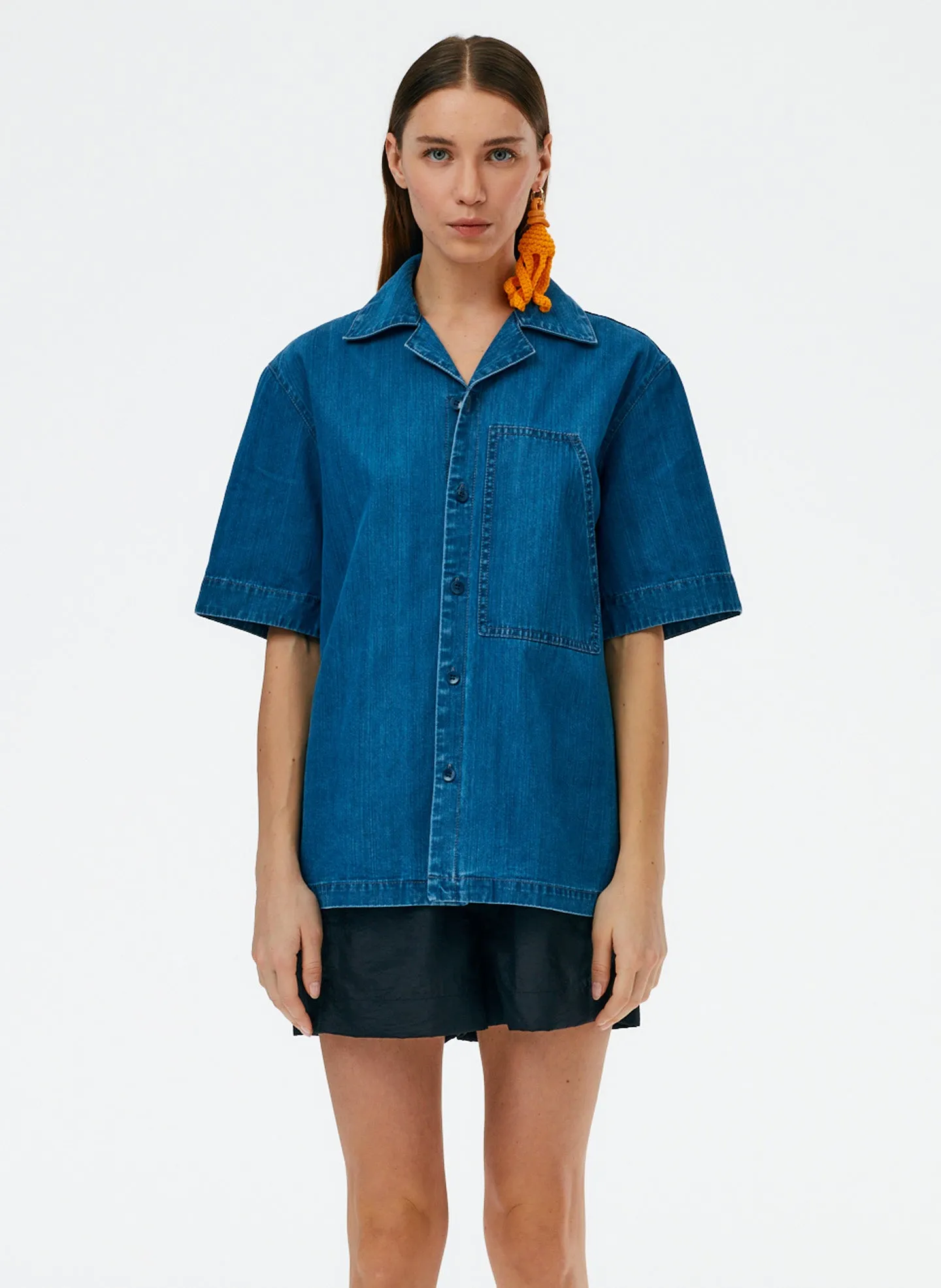 Summer Denim Camp Shirt sold by Tibi