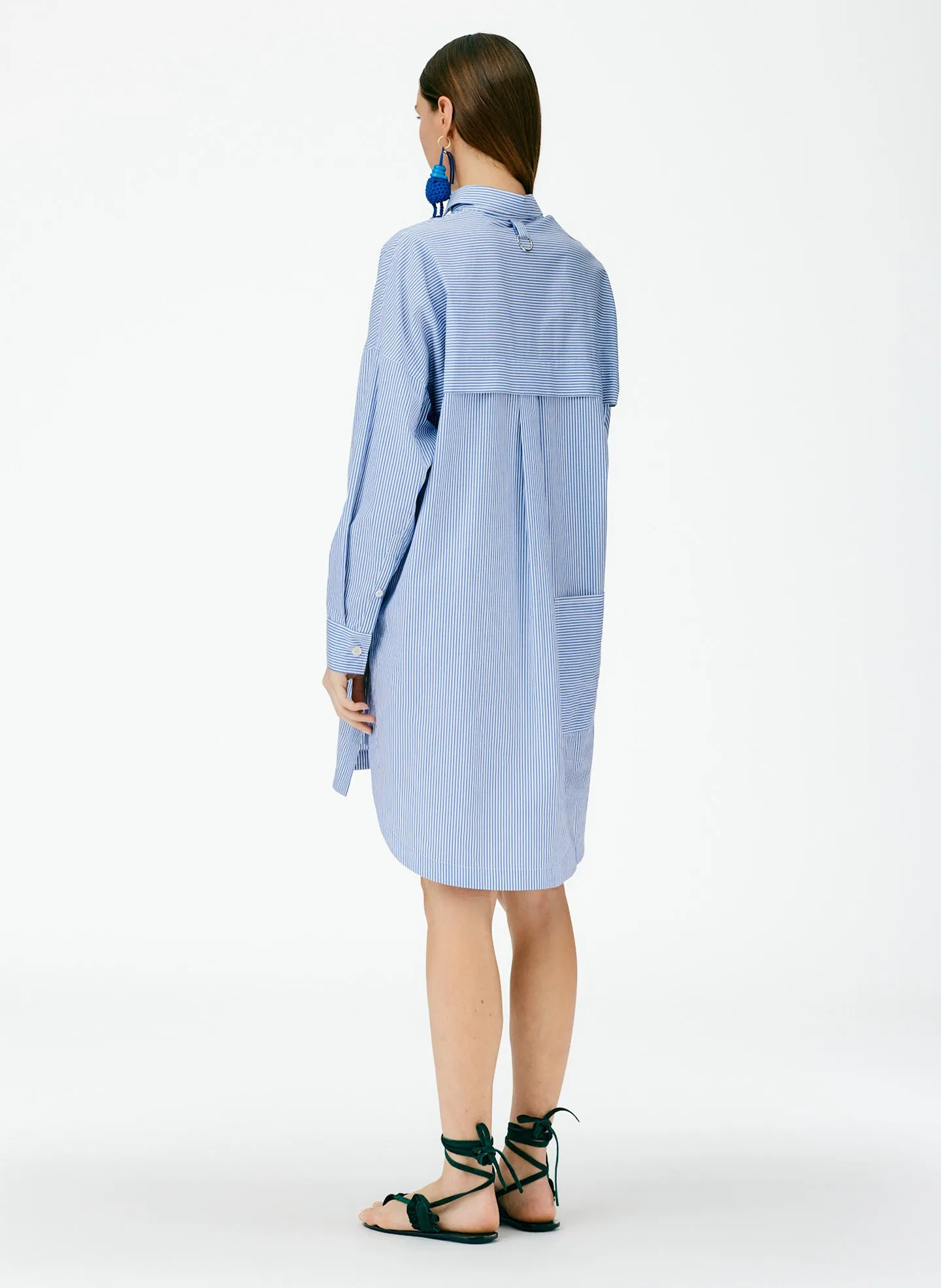 Summer Striped Shirting Shirtdress sold by Tibi product image thumbnail 3