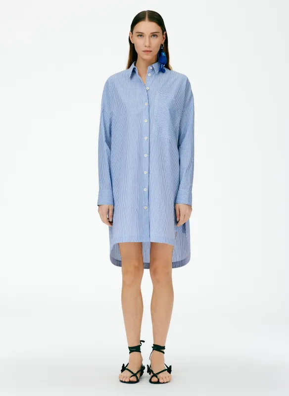 Summer Striped Shirting Shirtdress sold by Tibi