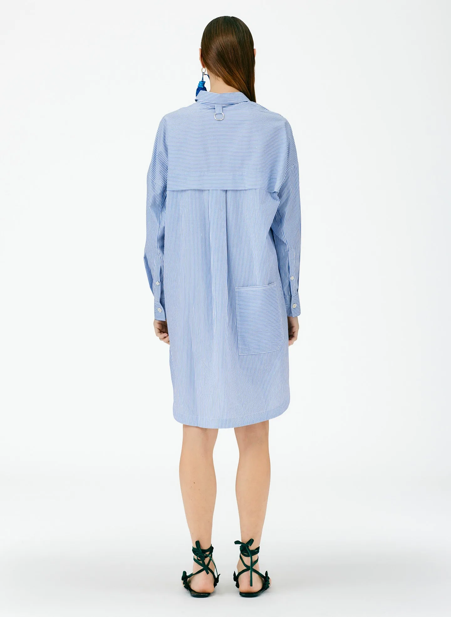 Summer Striped Shirting Shirtdress sold by Tibi product image thumbnail 4