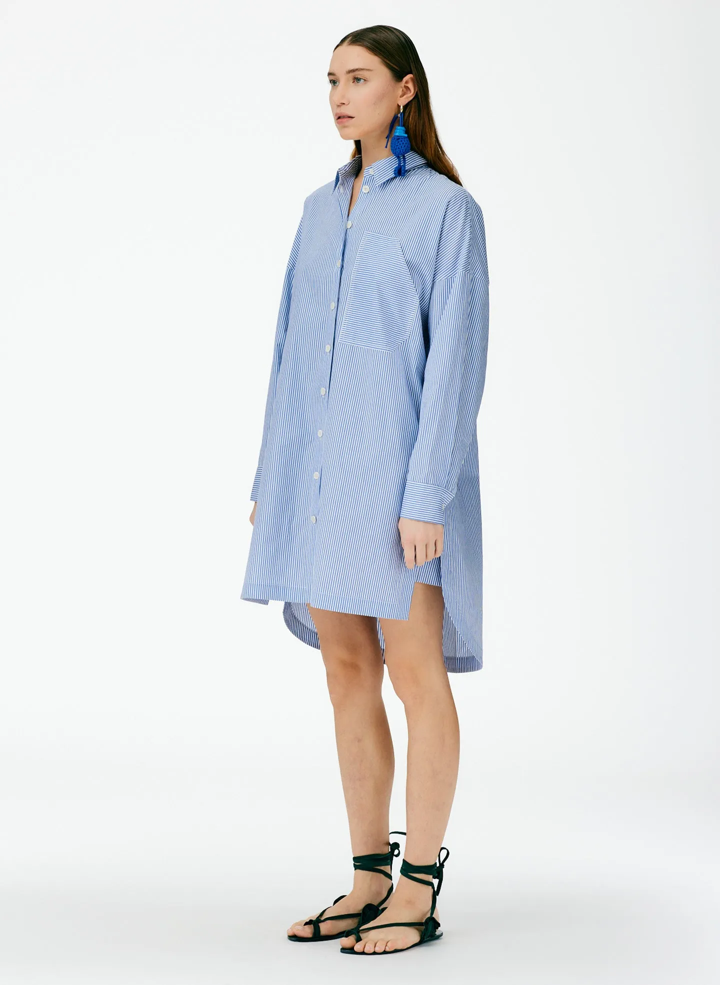 Summer Striped Shirting Shirtdress sold by Tibi product image thumbnail 2