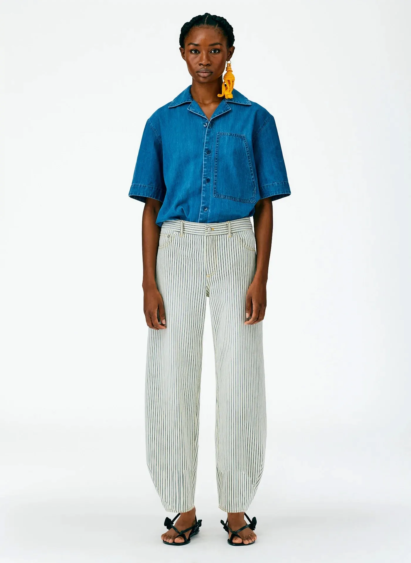 Stone Wash Striped Brancusi Jean - Long sold by Tibi