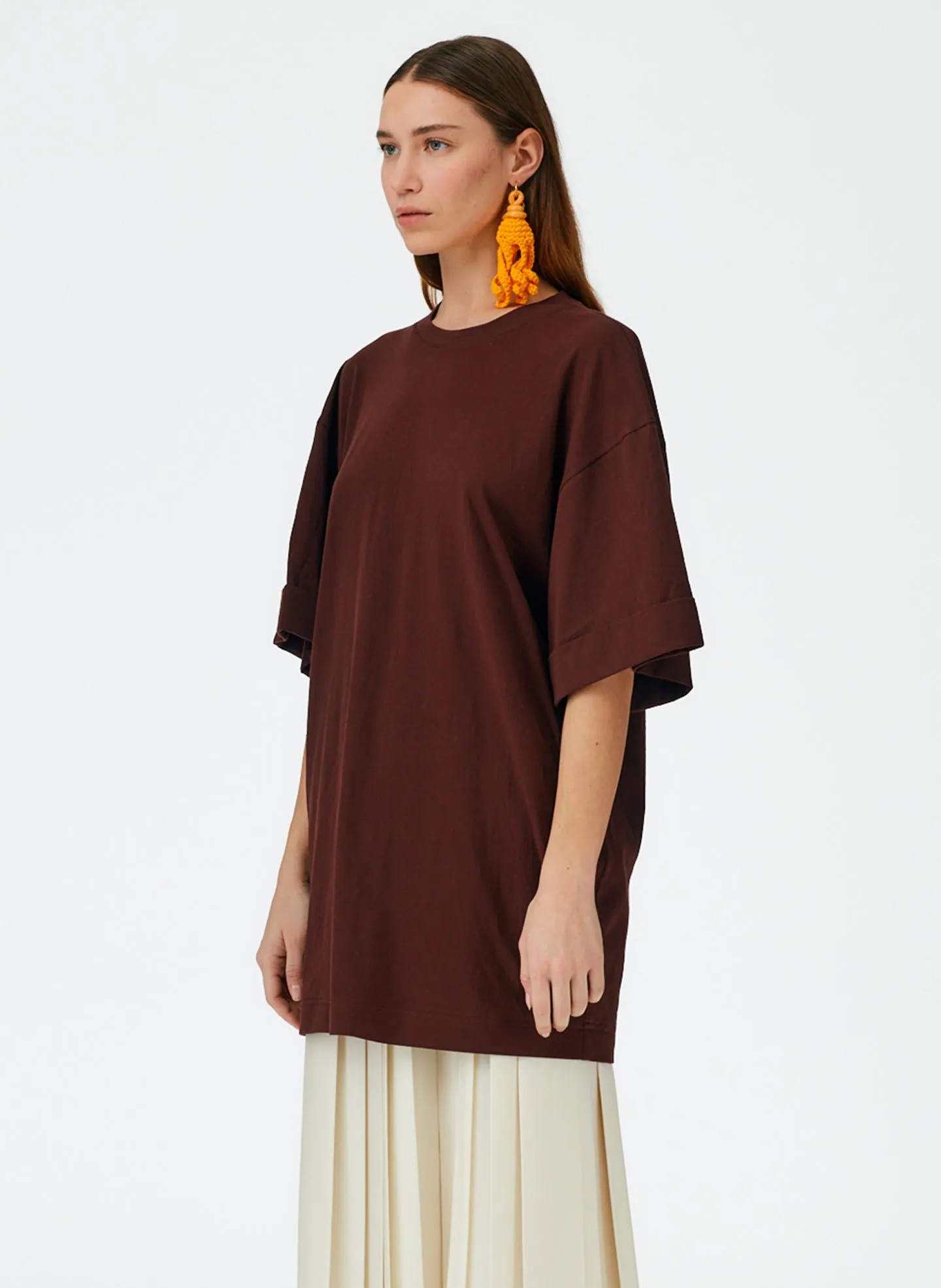T-Shirting Rolled Sleeve Tunic sold by Tibi product image thumbnail 2