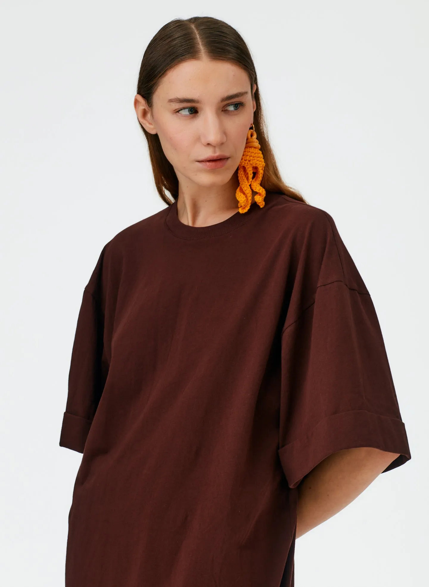 T-Shirting Rolled Sleeve Tunic sold by Tibi product image thumbnail 5