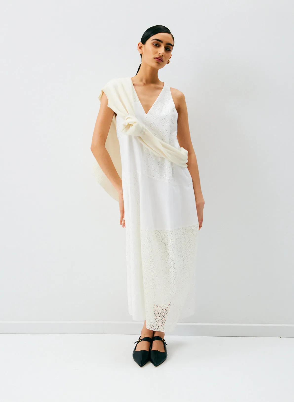 Silk Cotton Eyelet Dress sold by Tibi product image thumbnail 2