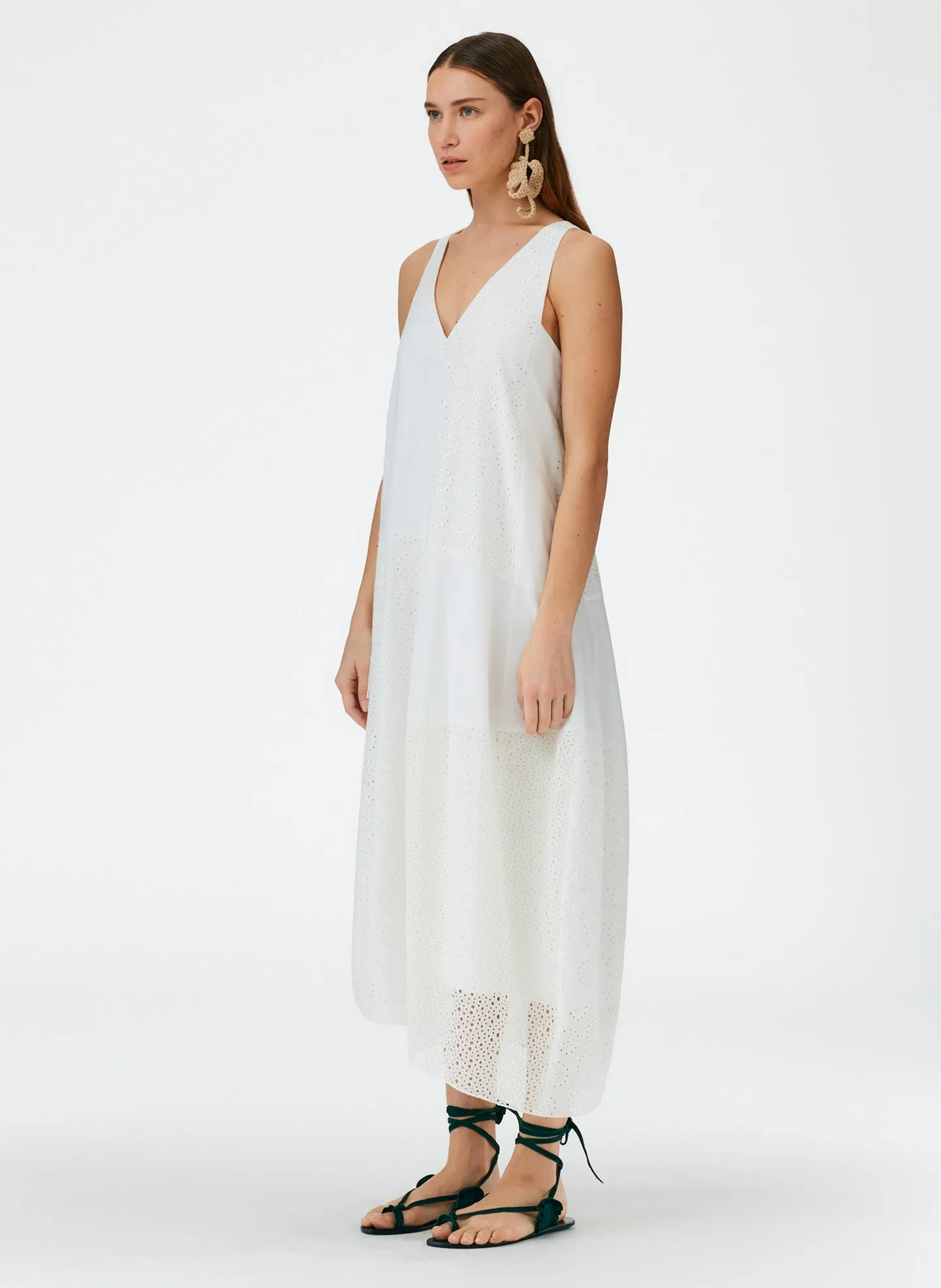Silk Cotton Eyelet Dress sold by Tibi product image thumbnail 3