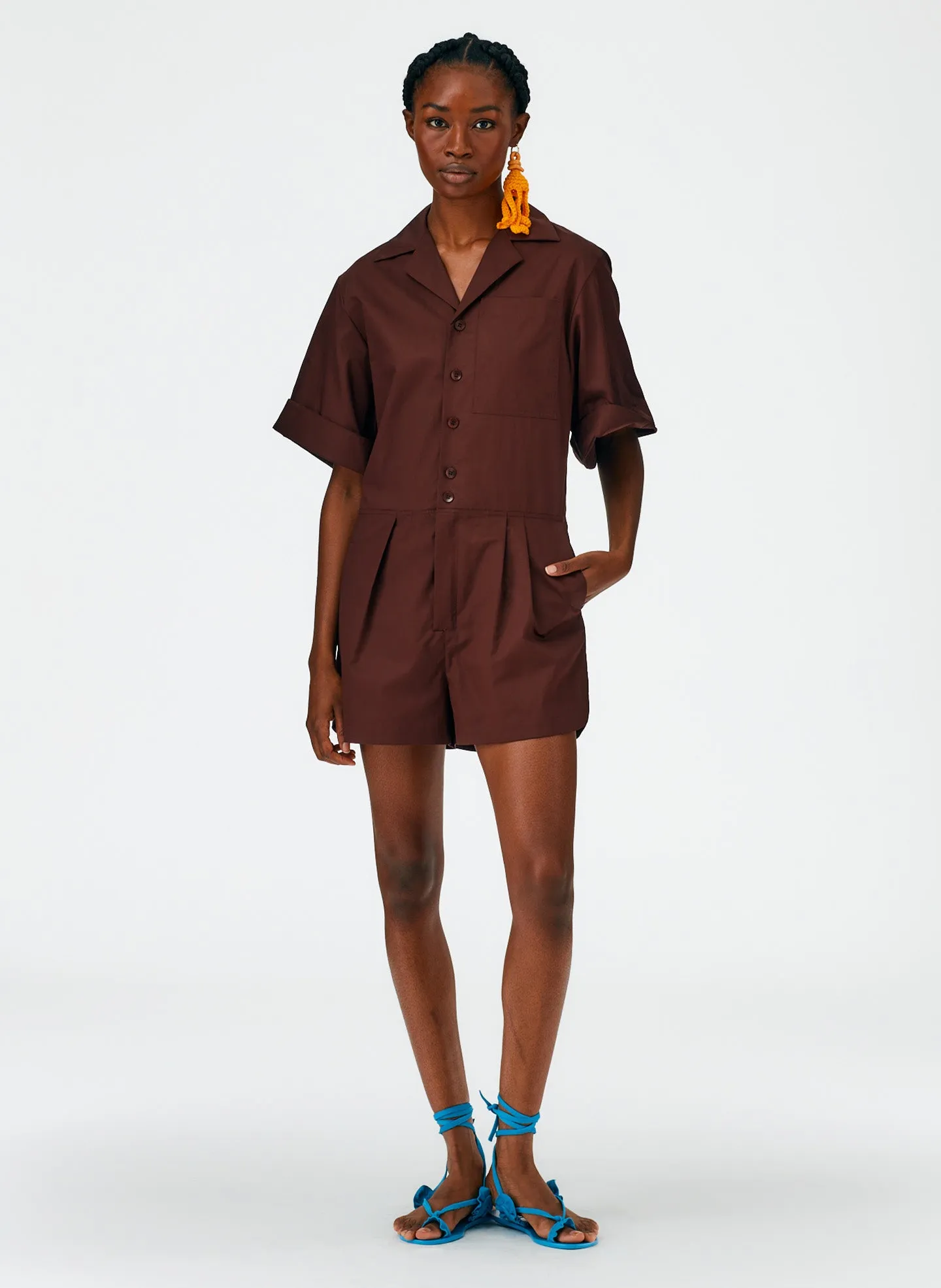 Eco Poplin Short Jumpsuit sold by Tibi product image thumbnail 5