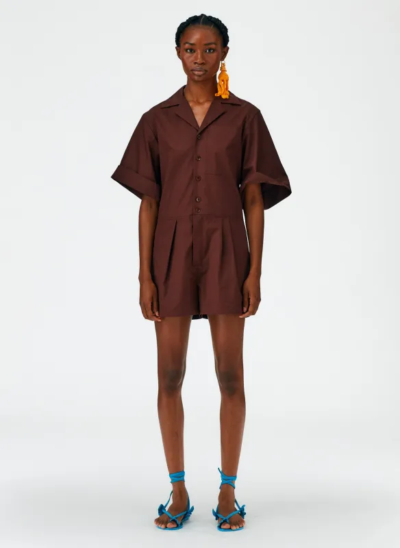 Eco Poplin Short Jumpsuit made by Tibi