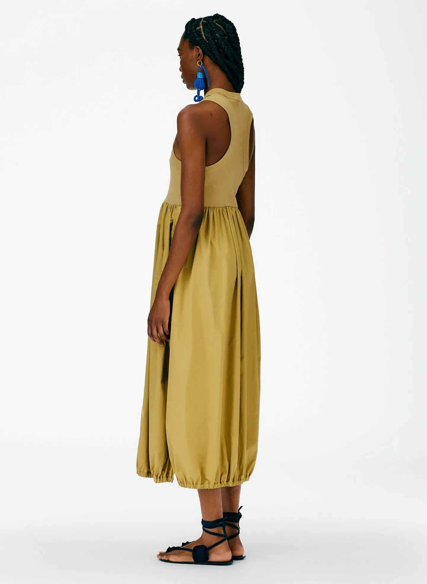 Ribbed Tank Balloon Dress sold by Tibi product image thumbnail 4