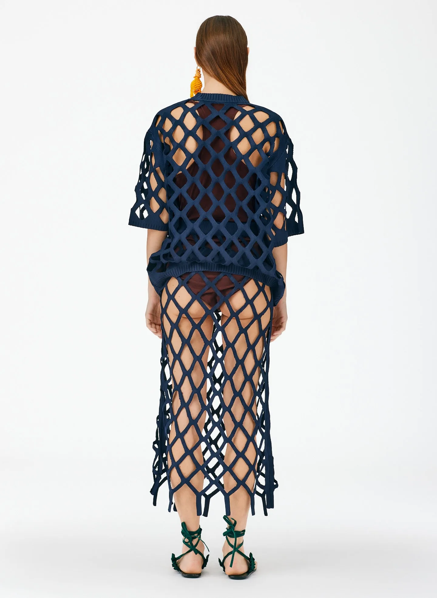 Fishnet Macrame Sweater Skirt sold by Tibi product image thumbnail 5
