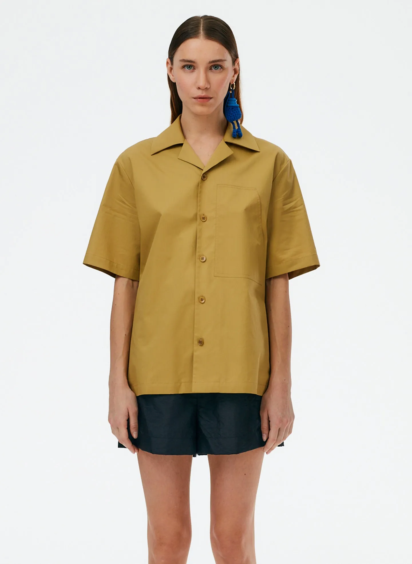 Eco Poplin Camp Shirt sold by Tibi