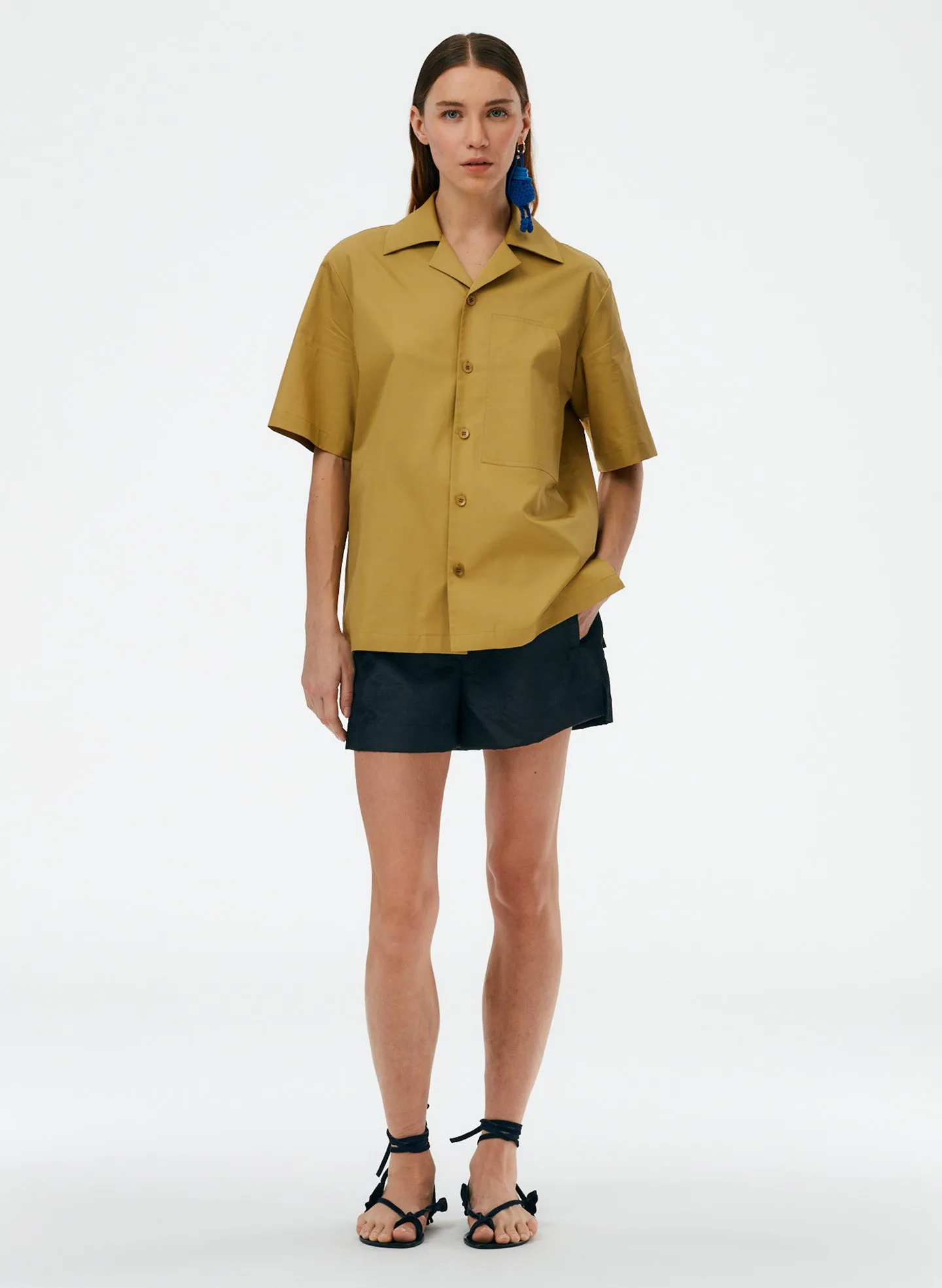 Eco Poplin Camp Shirt sold by Tibi product image thumbnail 5