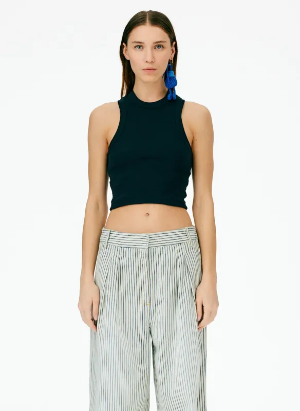 Ribbed T-Shirt Cropped Tank made by Tibi