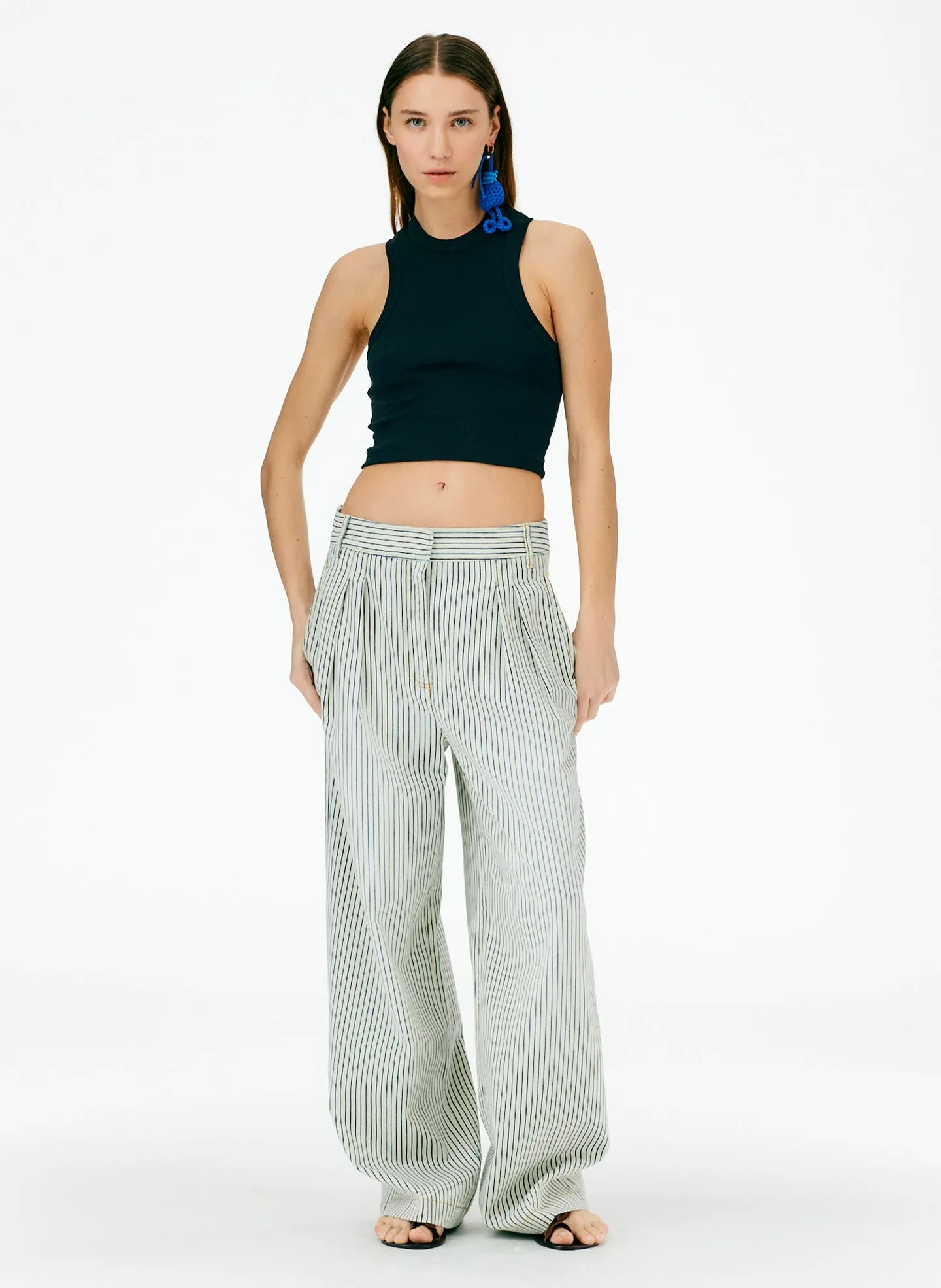 Ribbed T-Shirt Cropped Tank sold by Tibi product image thumbnail 5