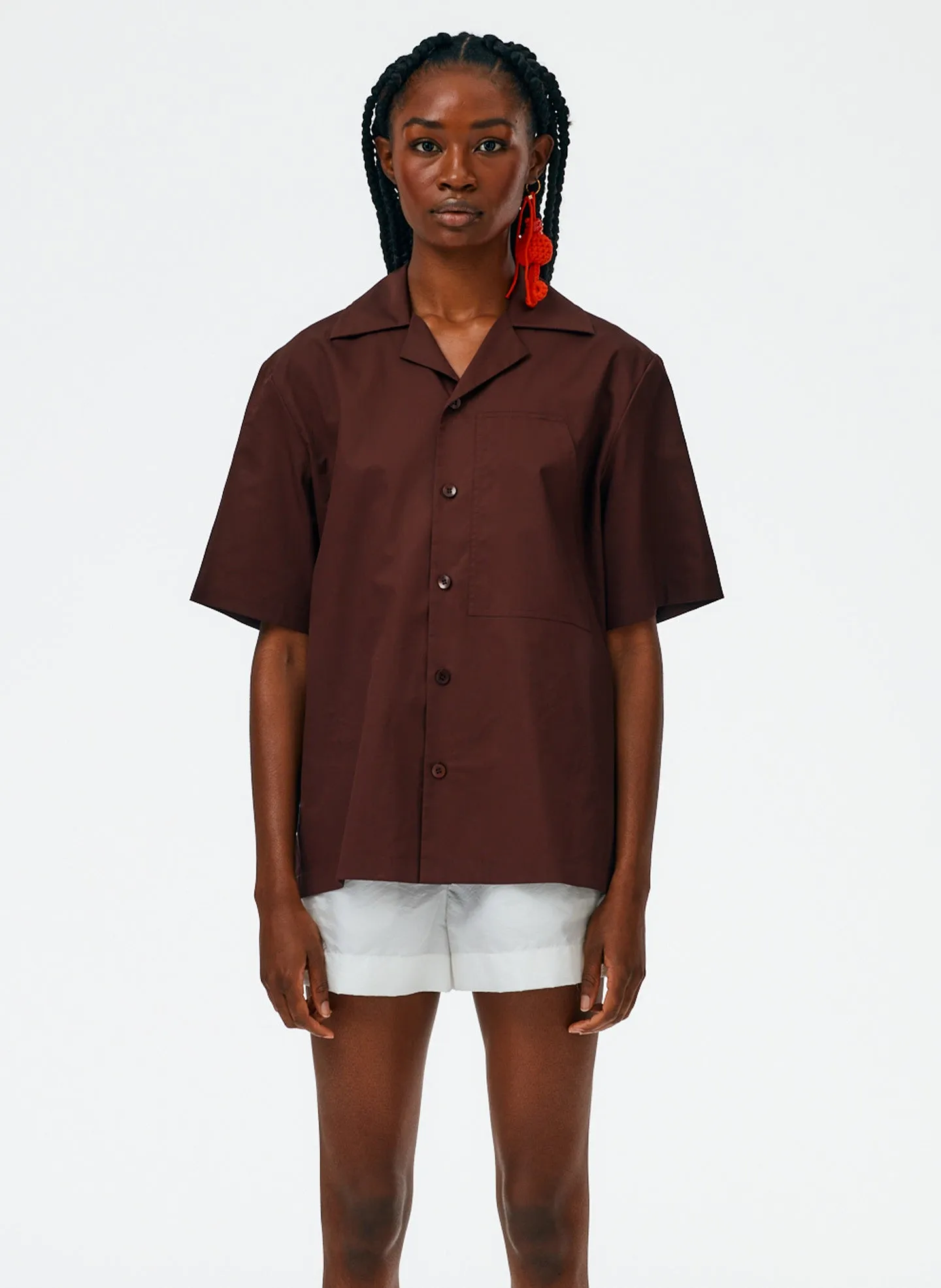 Eco Poplin Camp Shirt sold by Tibi