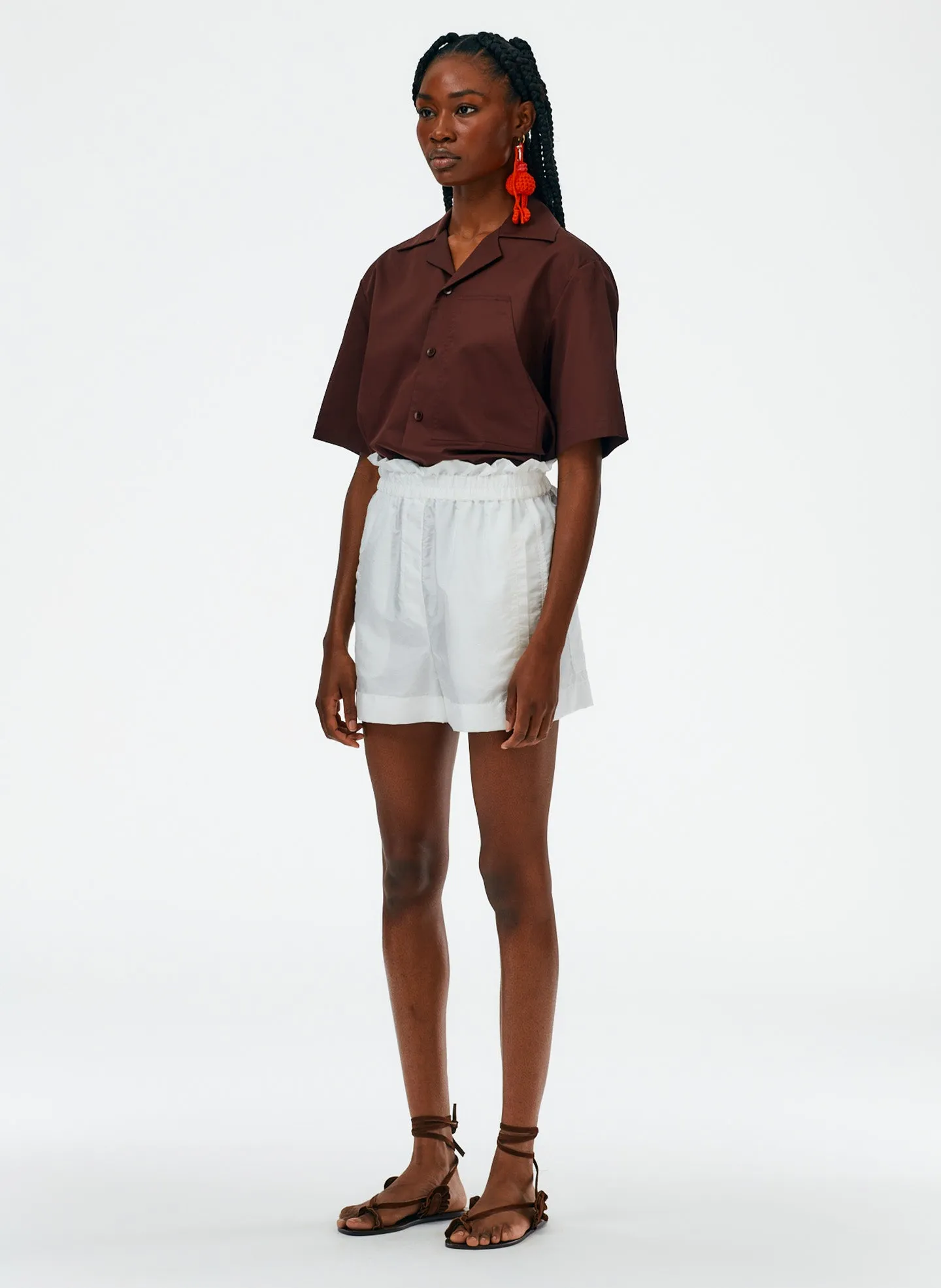 Crispy Nylon Easy Pull On Shorts sold by Tibi product image thumbnail 3