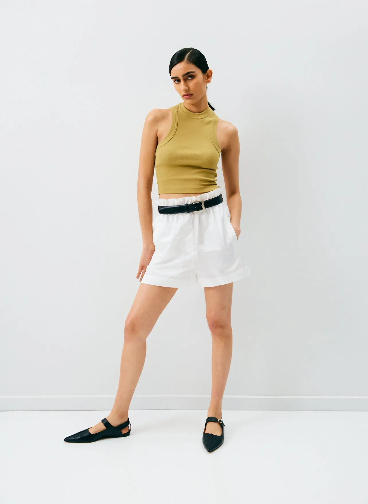 Crispy Nylon Easy Pull On Shorts sold by Tibi product image thumbnail 2