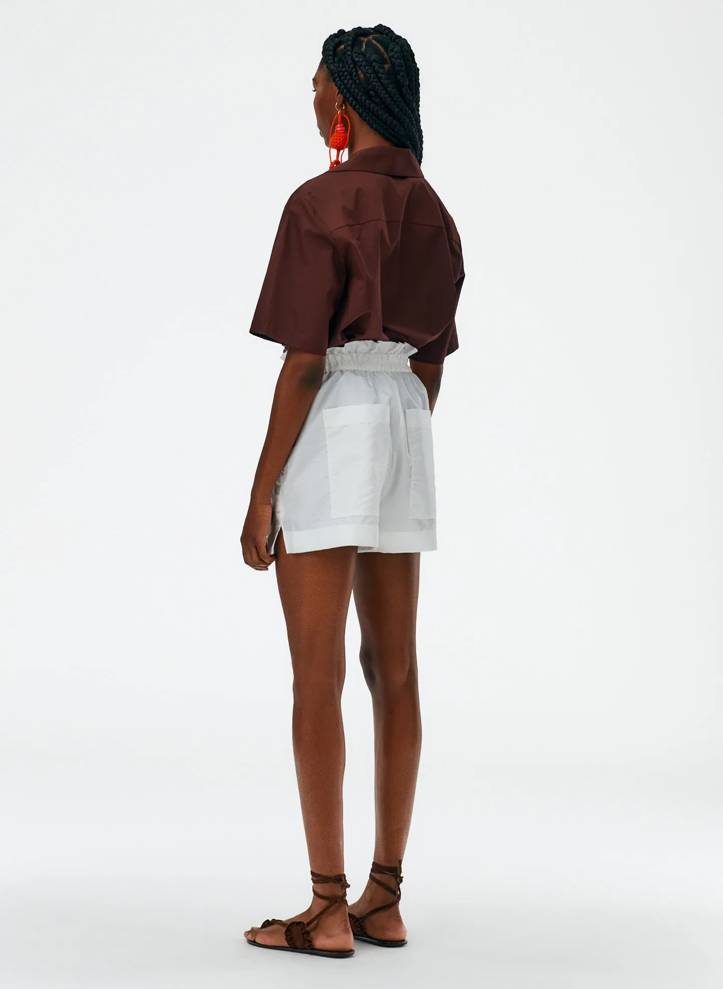 Crispy Nylon Easy Pull On Shorts sold by Tibi product image thumbnail 4