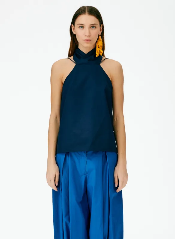 Eco Poplin Halter Top made by Tibi