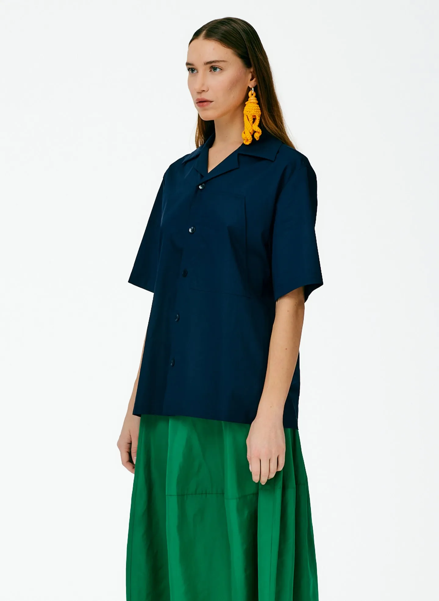 Eco Poplin Camp Shirt sold by Tibi product image thumbnail 3