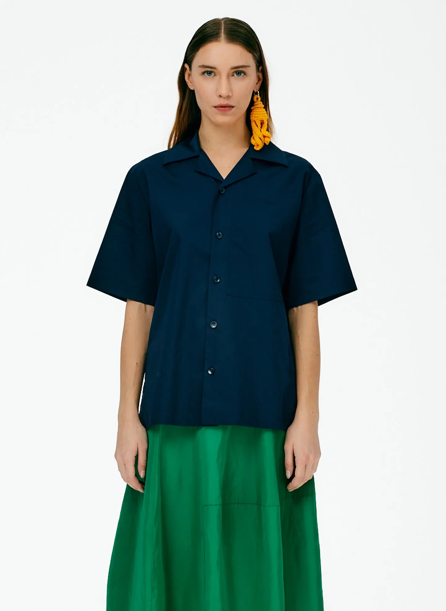 Eco Poplin Camp Shirt sold by Tibi