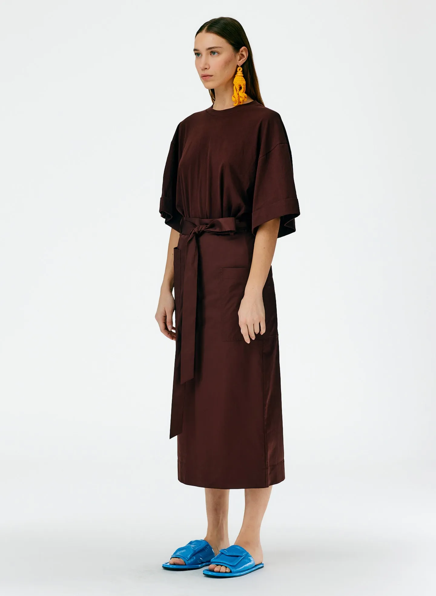 Eco Poplin Lean Back Wrap Skirt sold by Tibi product image thumbnail 3