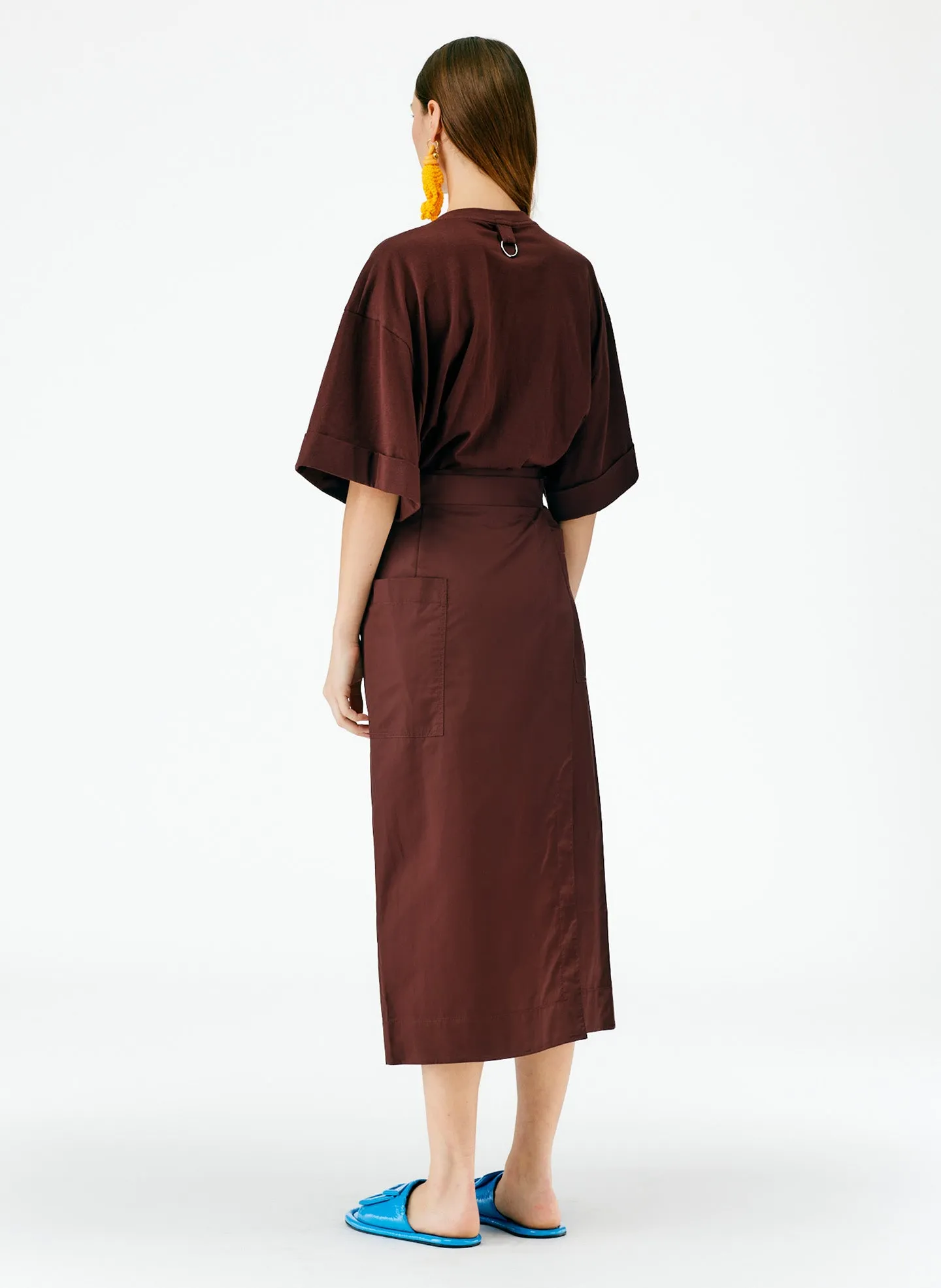 Eco Poplin Lean Back Wrap Skirt sold by Tibi product image thumbnail 4