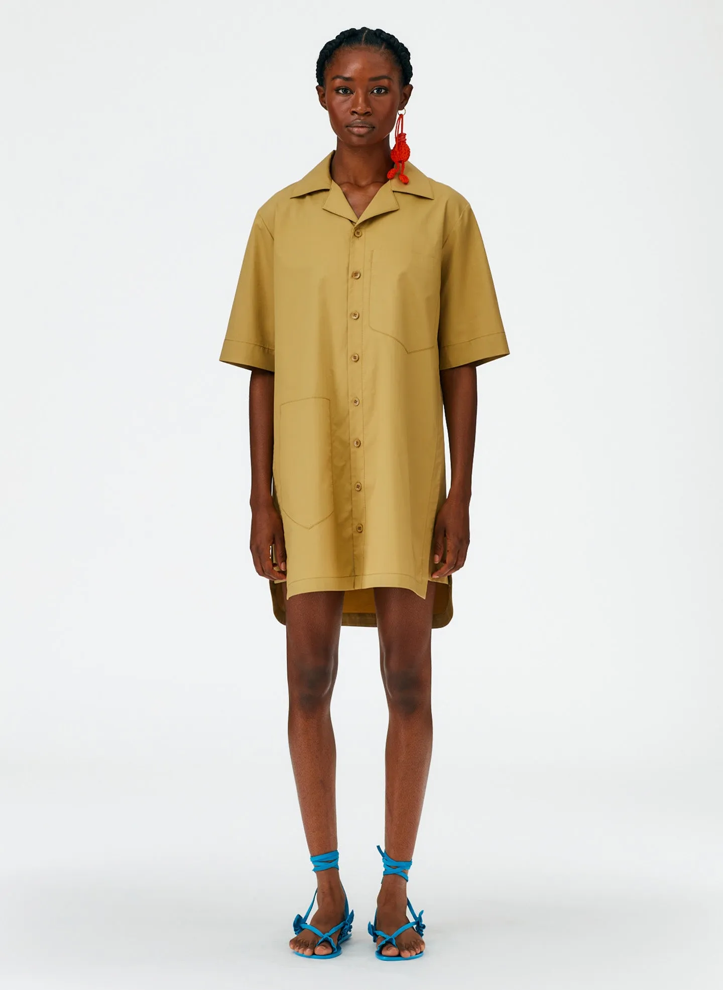 Eco Poplin Camp Dress sold by Tibi
