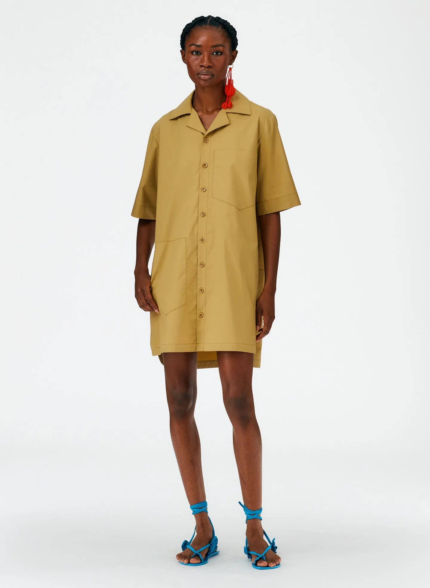 Eco Poplin Camp Dress sold by Tibi product image thumbnail 5