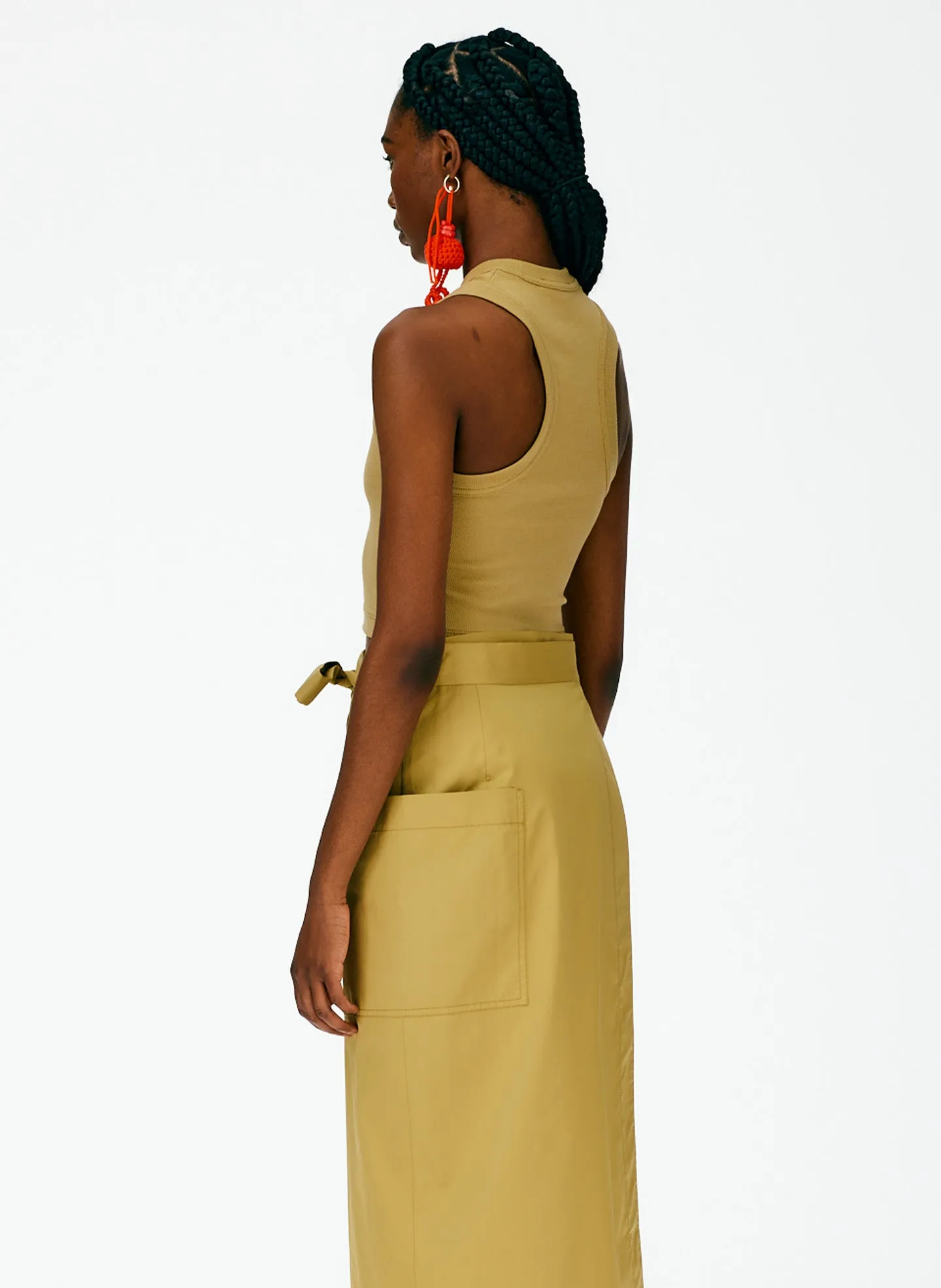 Ribbed T-Shirt Cropped Tank sold by Tibi product image thumbnail 4