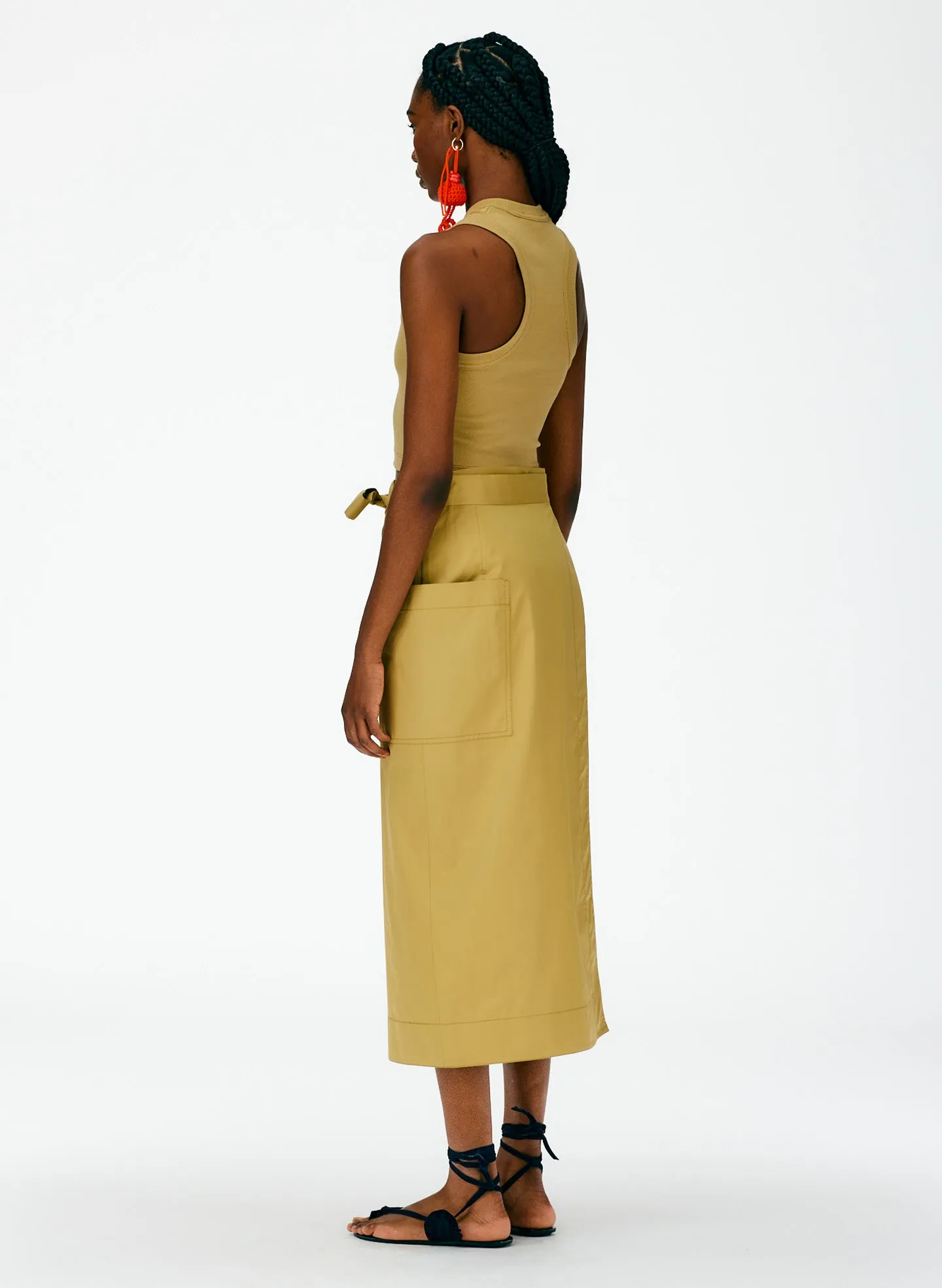 Eco Poplin Lean Back Wrap Skirt sold by Tibi product image thumbnail 3
