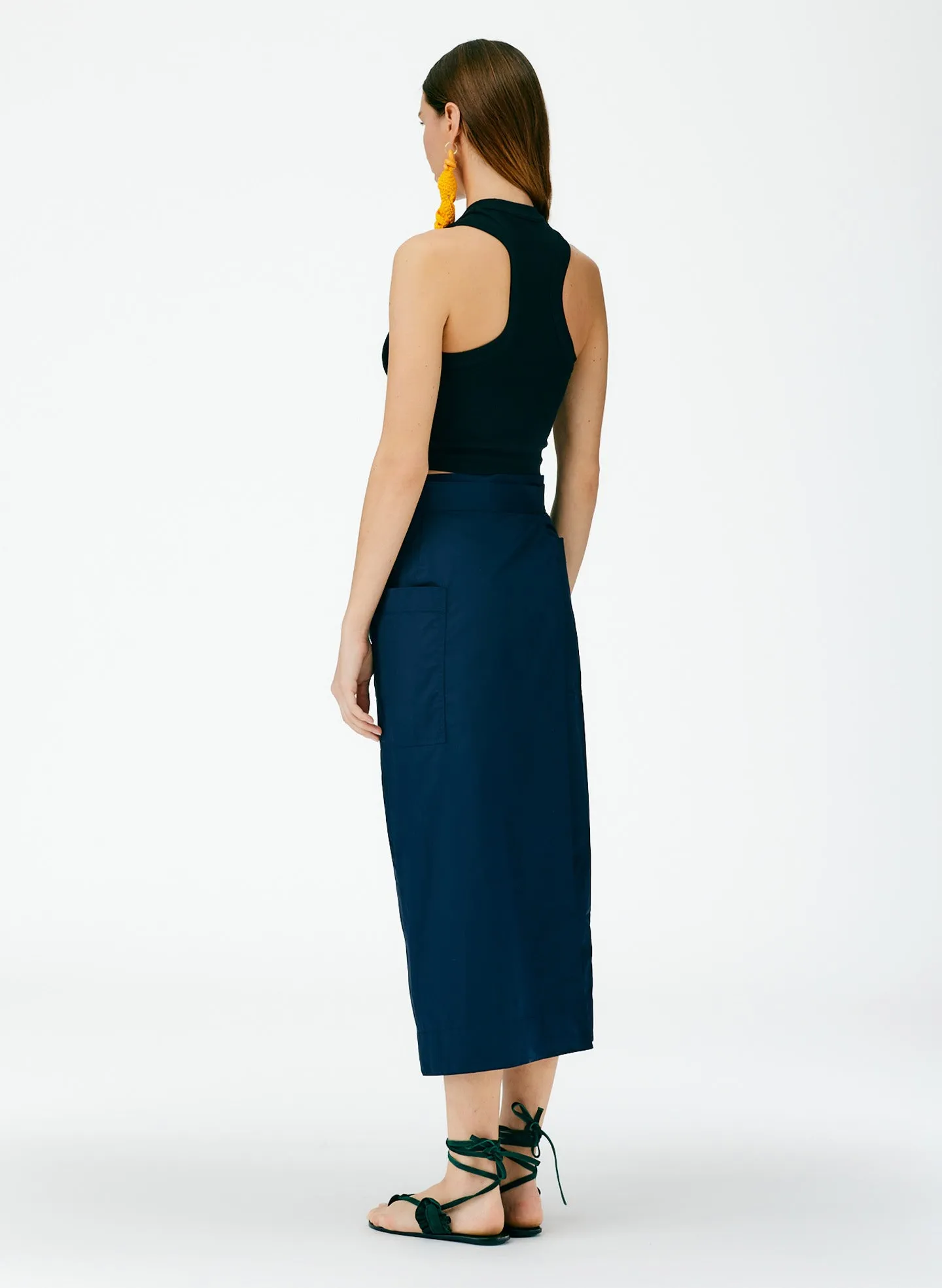 Eco Poplin Lean Back Wrap Skirt sold by Tibi product image thumbnail 3