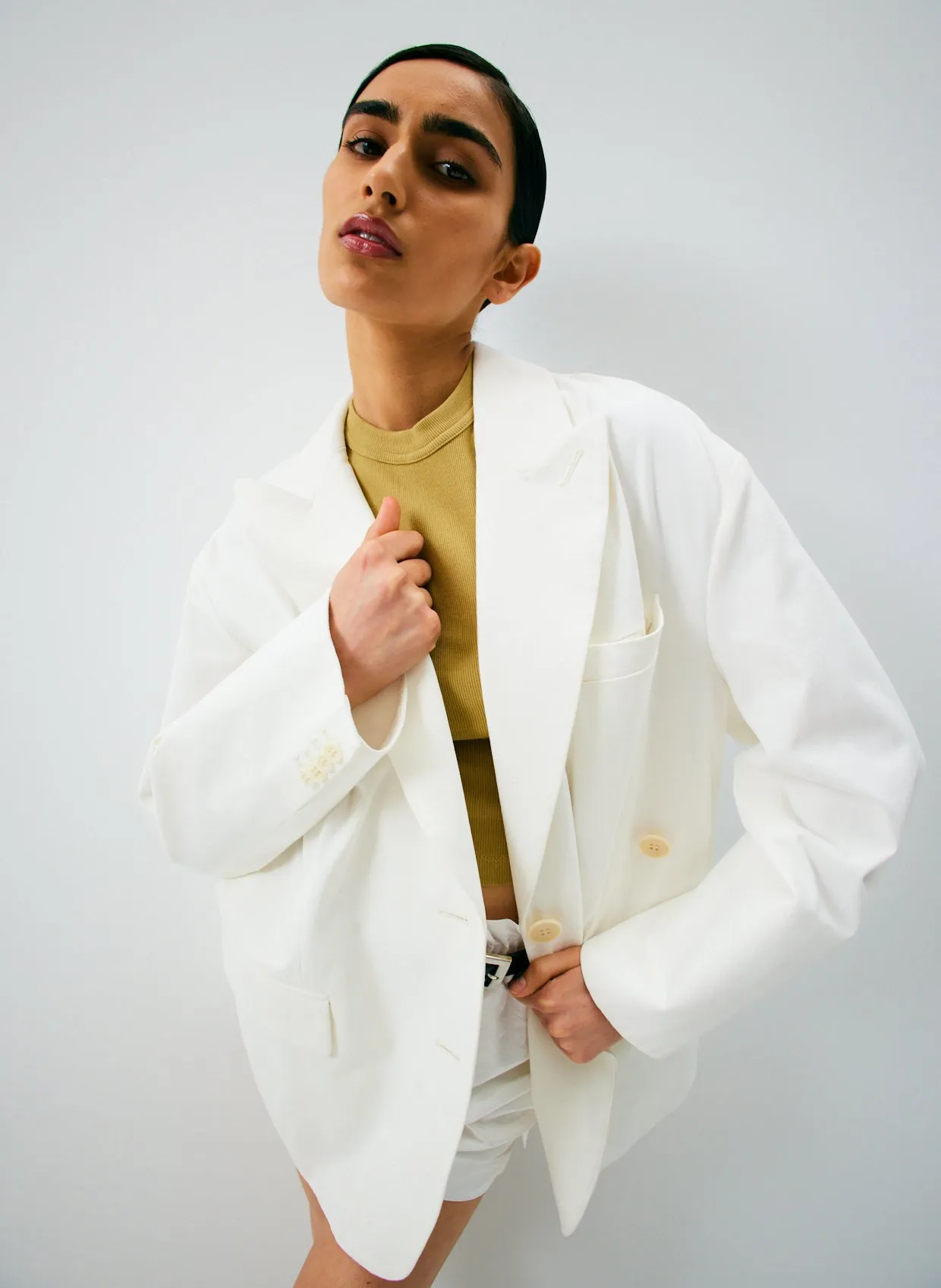 Handspun Cotton Liam Blazer sold by Tibi product image thumbnail 2