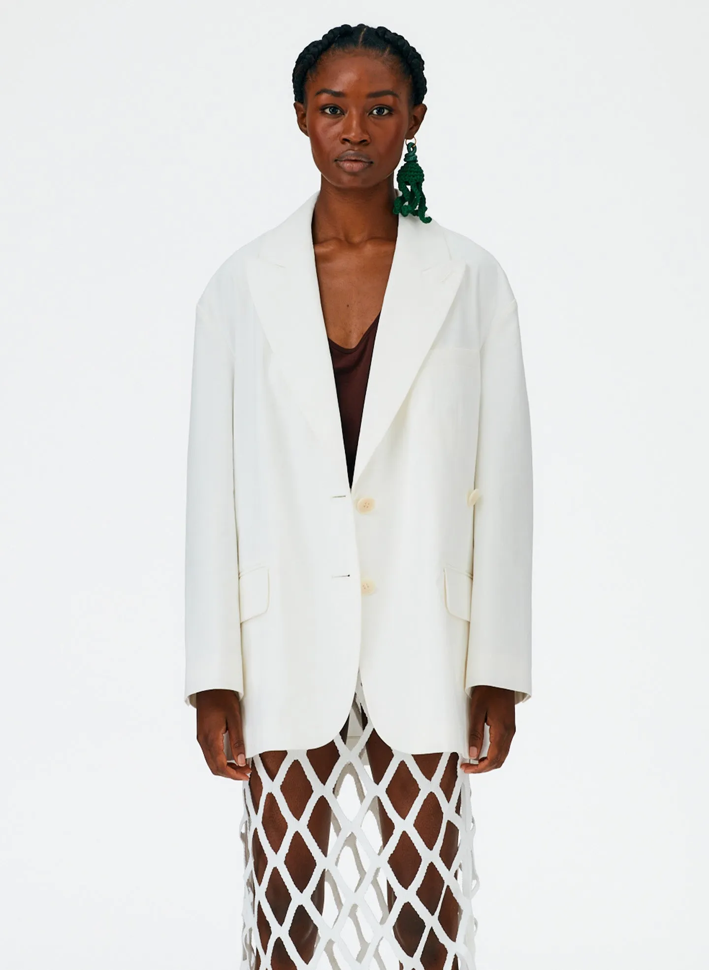 Handspun Cotton Liam Blazer sold by Tibi