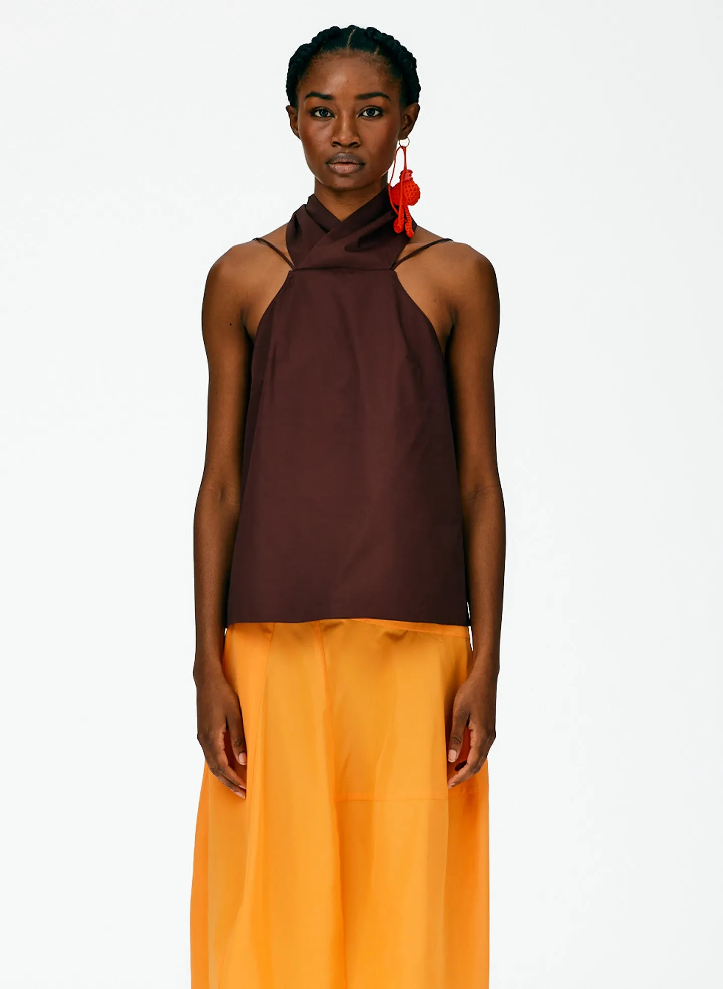 Eco Poplin Halter Top sold by Tibi