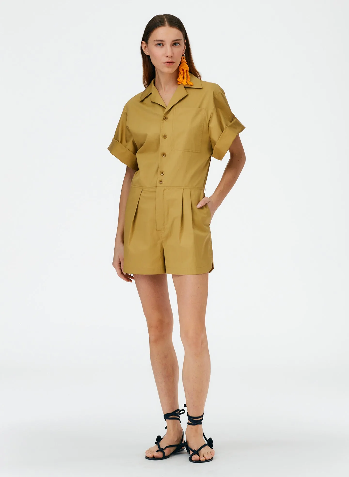 Eco Poplin Short Jumpsuit sold by Tibi product image thumbnail 5