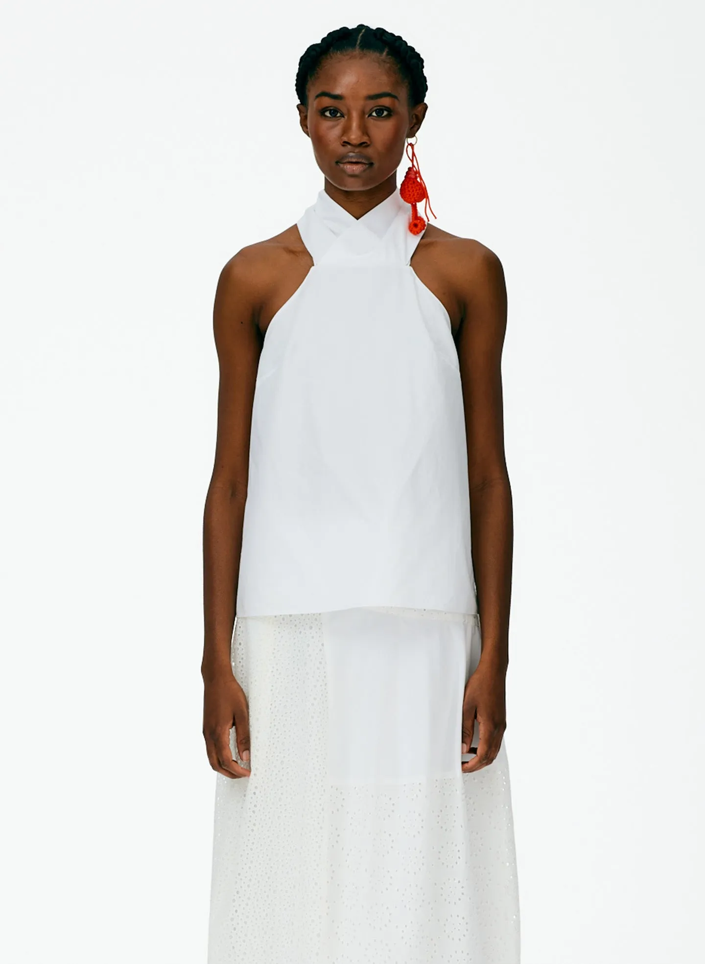 Eco Poplin Halter Top sold by Tibi