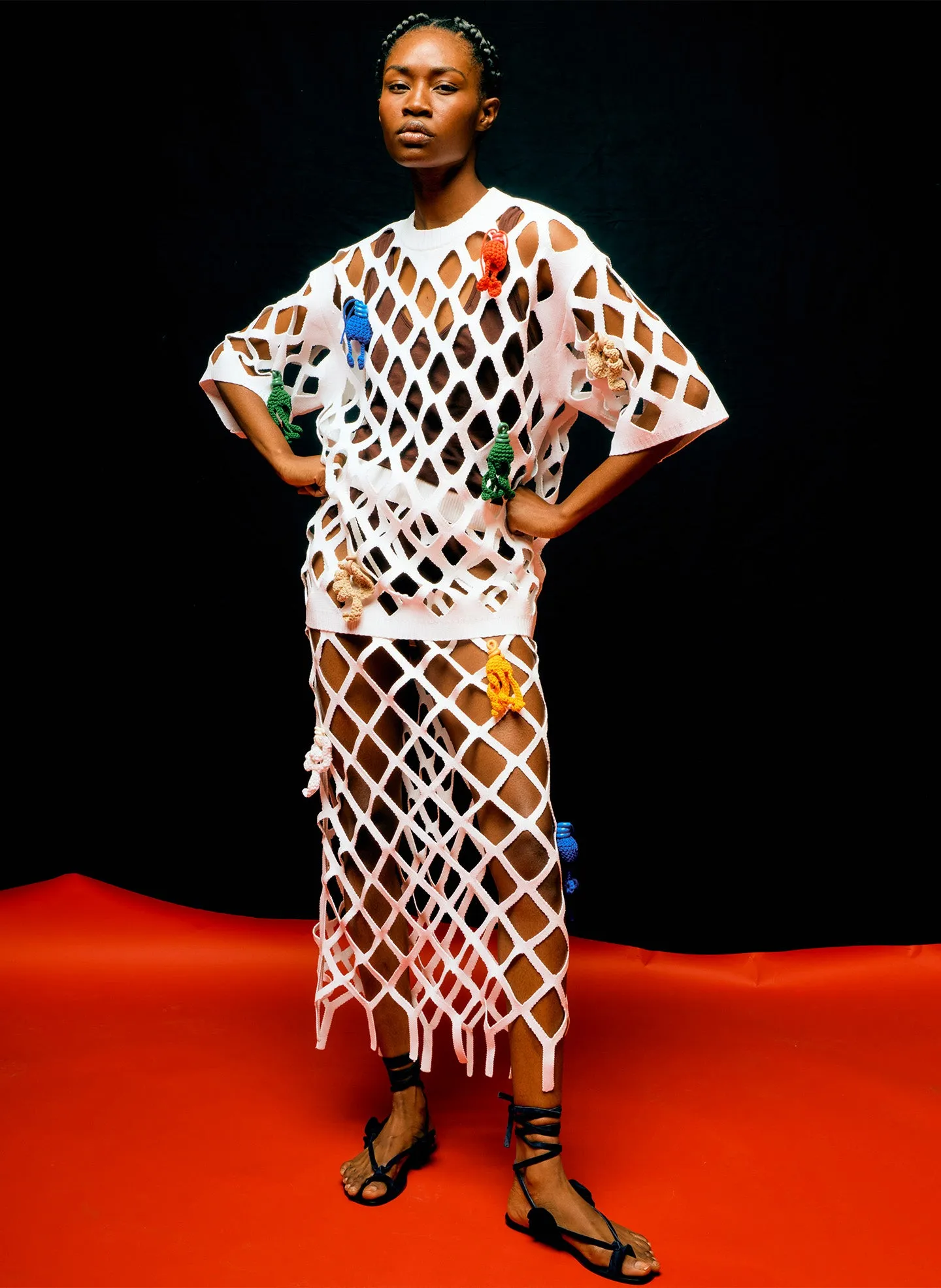 Fishnet Macrame Sweater Skirt sold by Tibi product image thumbnail 2