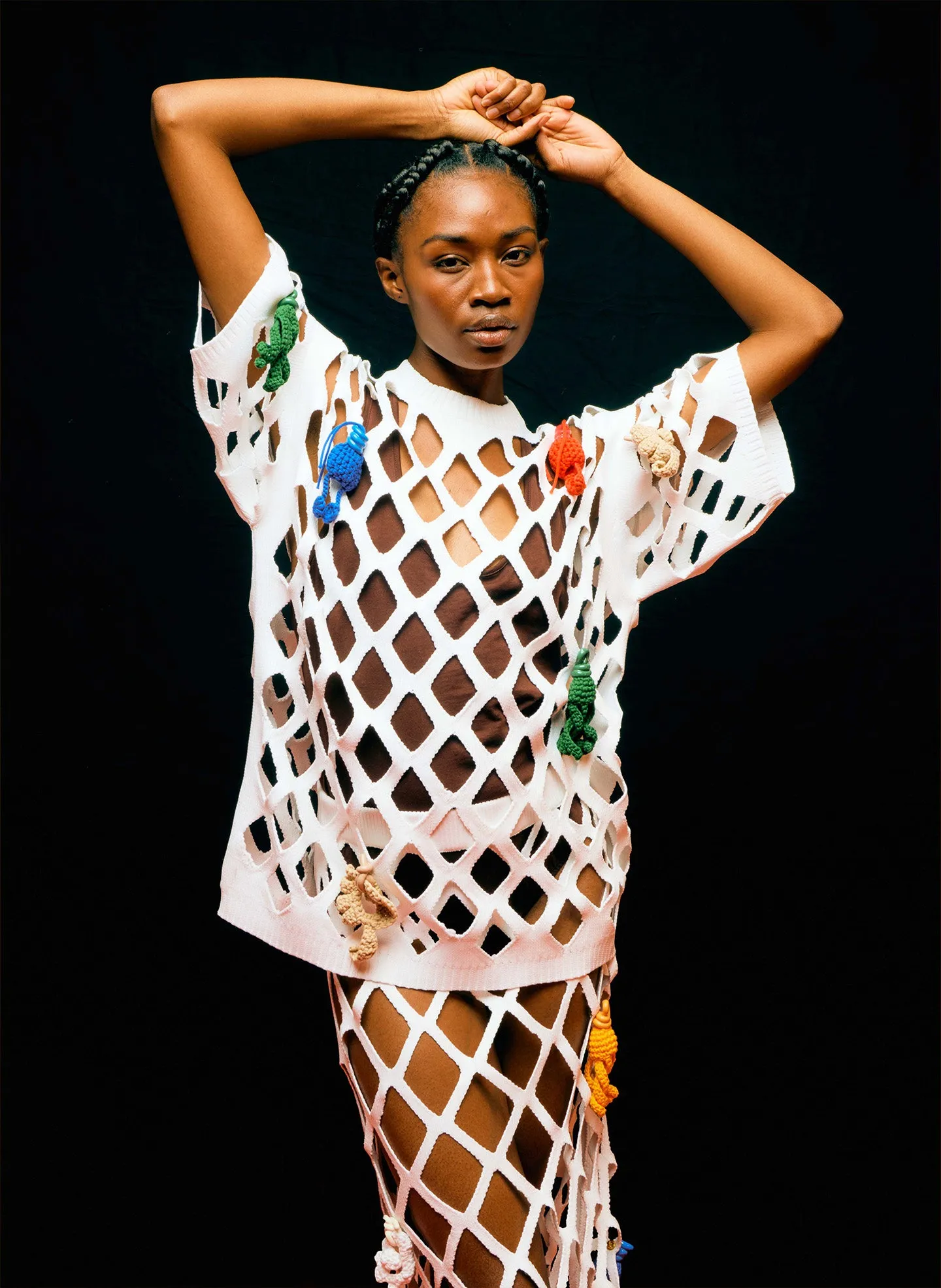 Fishnet Macrame Oversized T-Shirt sold by Tibi product image thumbnail 2