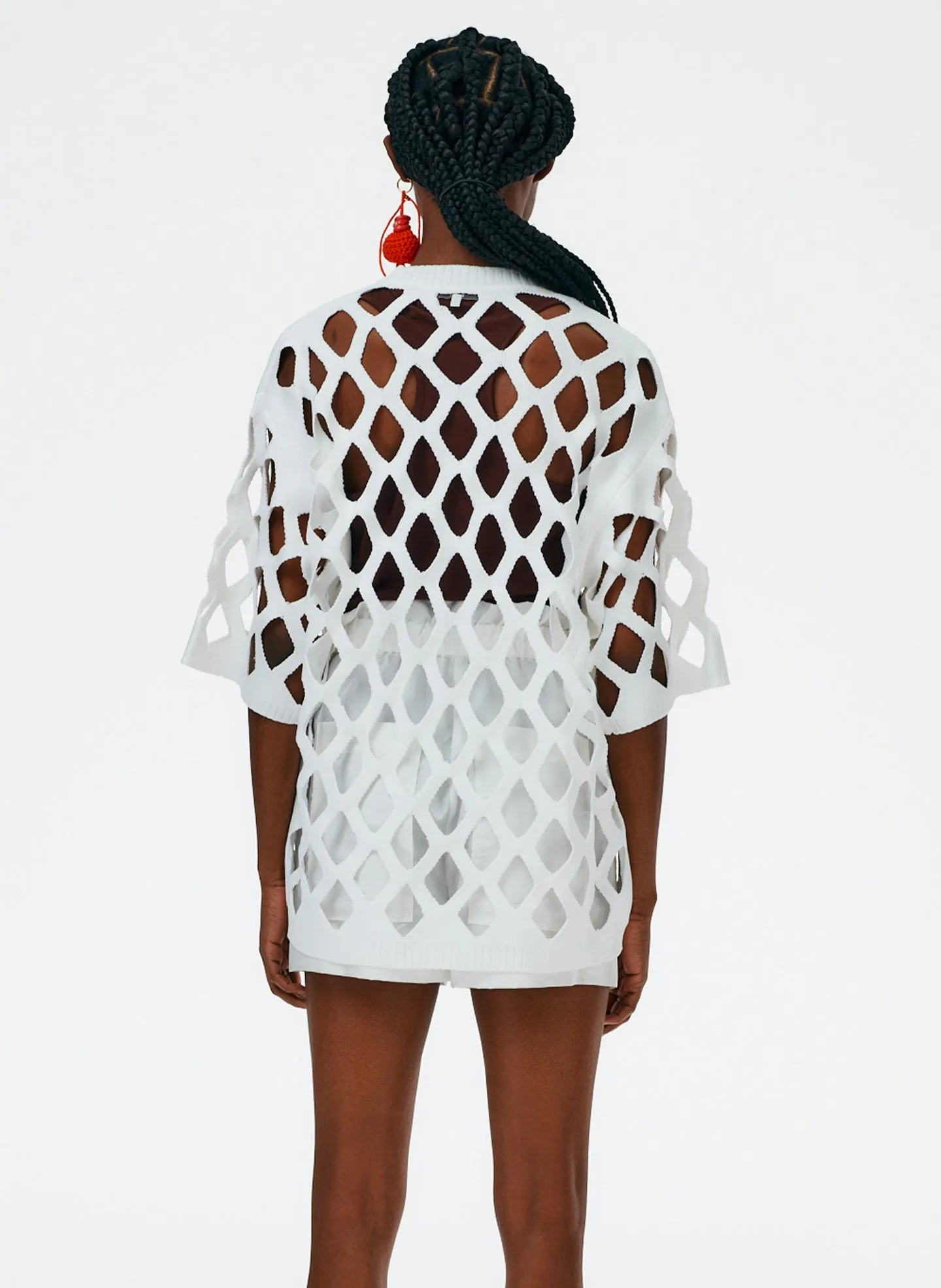 Fishnet Macrame Oversized T-Shirt sold by Tibi product image thumbnail 5