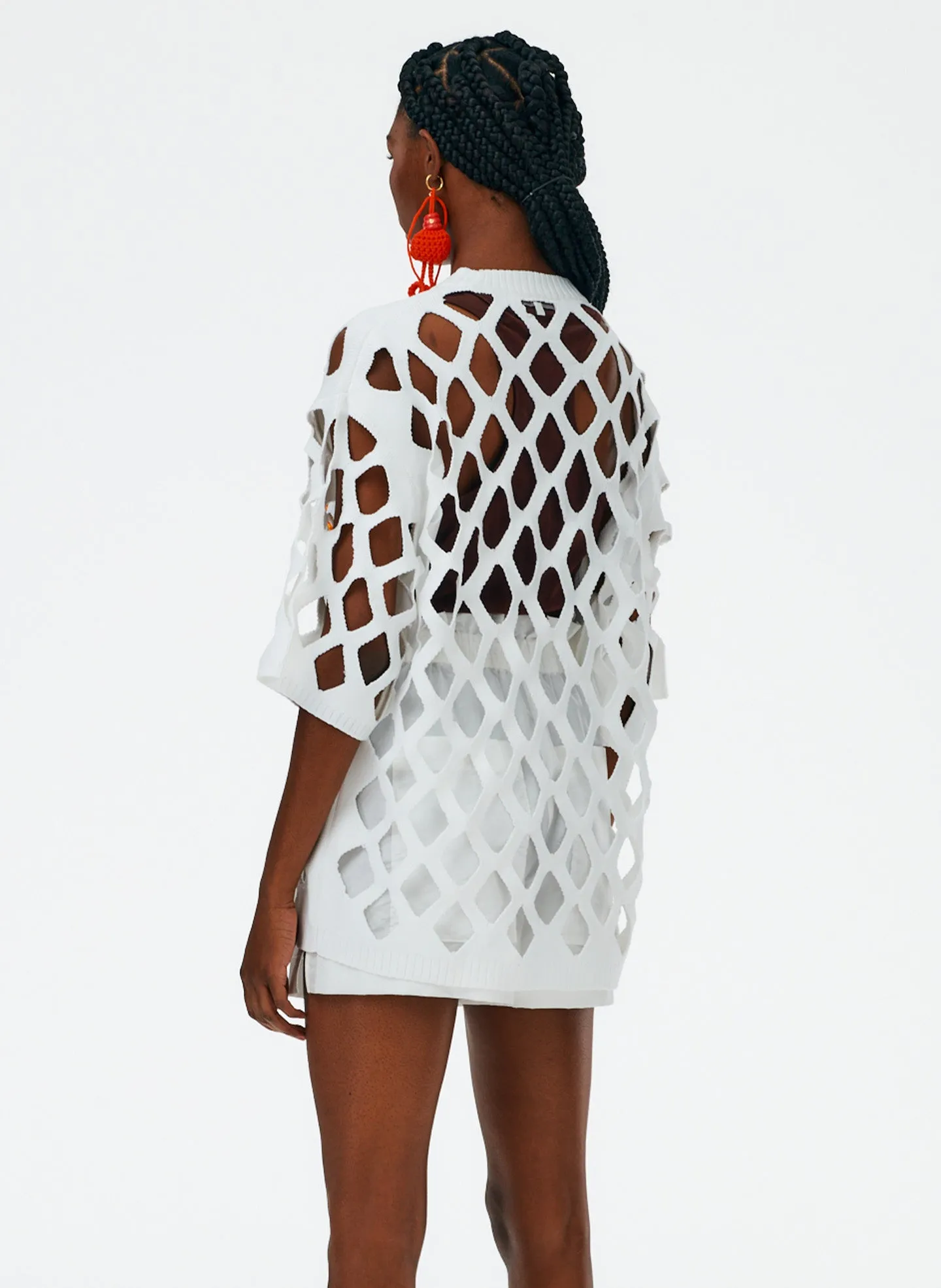 Fishnet Macrame Oversized T-Shirt sold by Tibi product image thumbnail 4