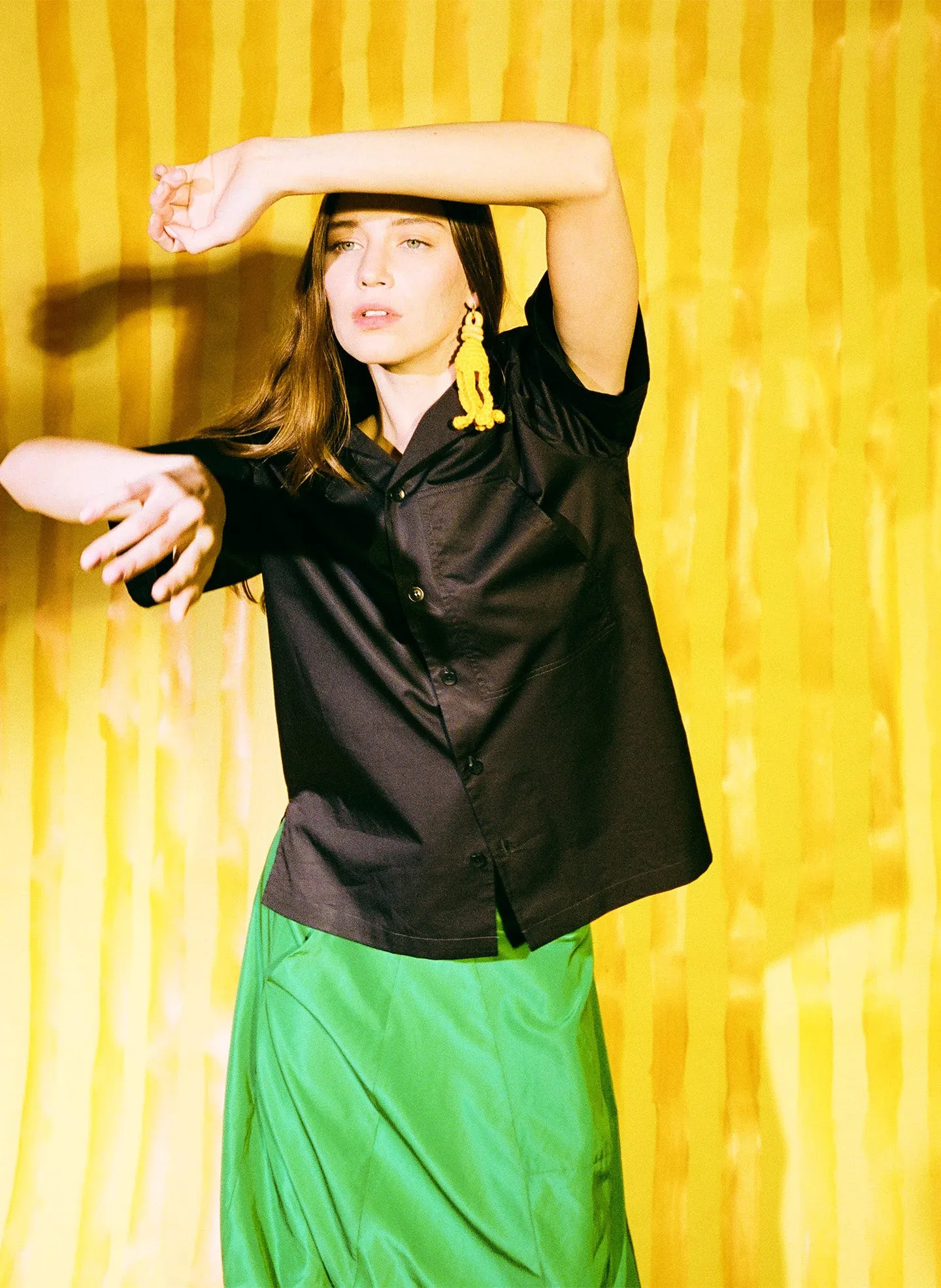 Italian Sporty Nylon Asymmetrical Balloon Skirt - Petite sold by Tibi product image thumbnail 2