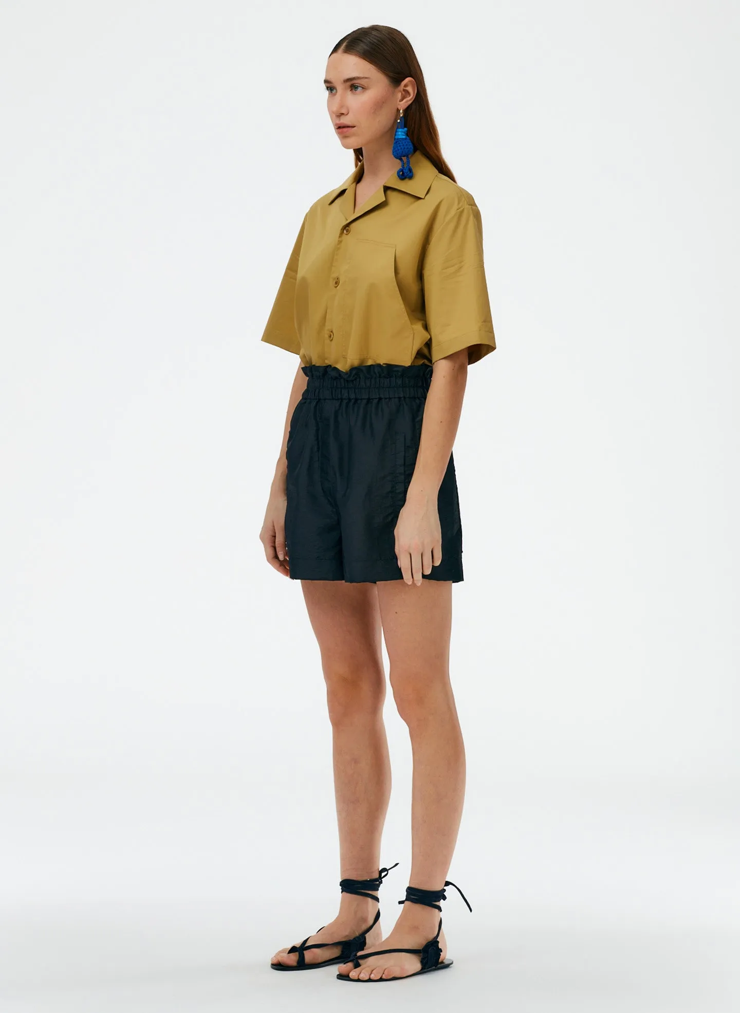 Crispy Nylon Easy Pull On Shorts sold by Tibi product image thumbnail 2
