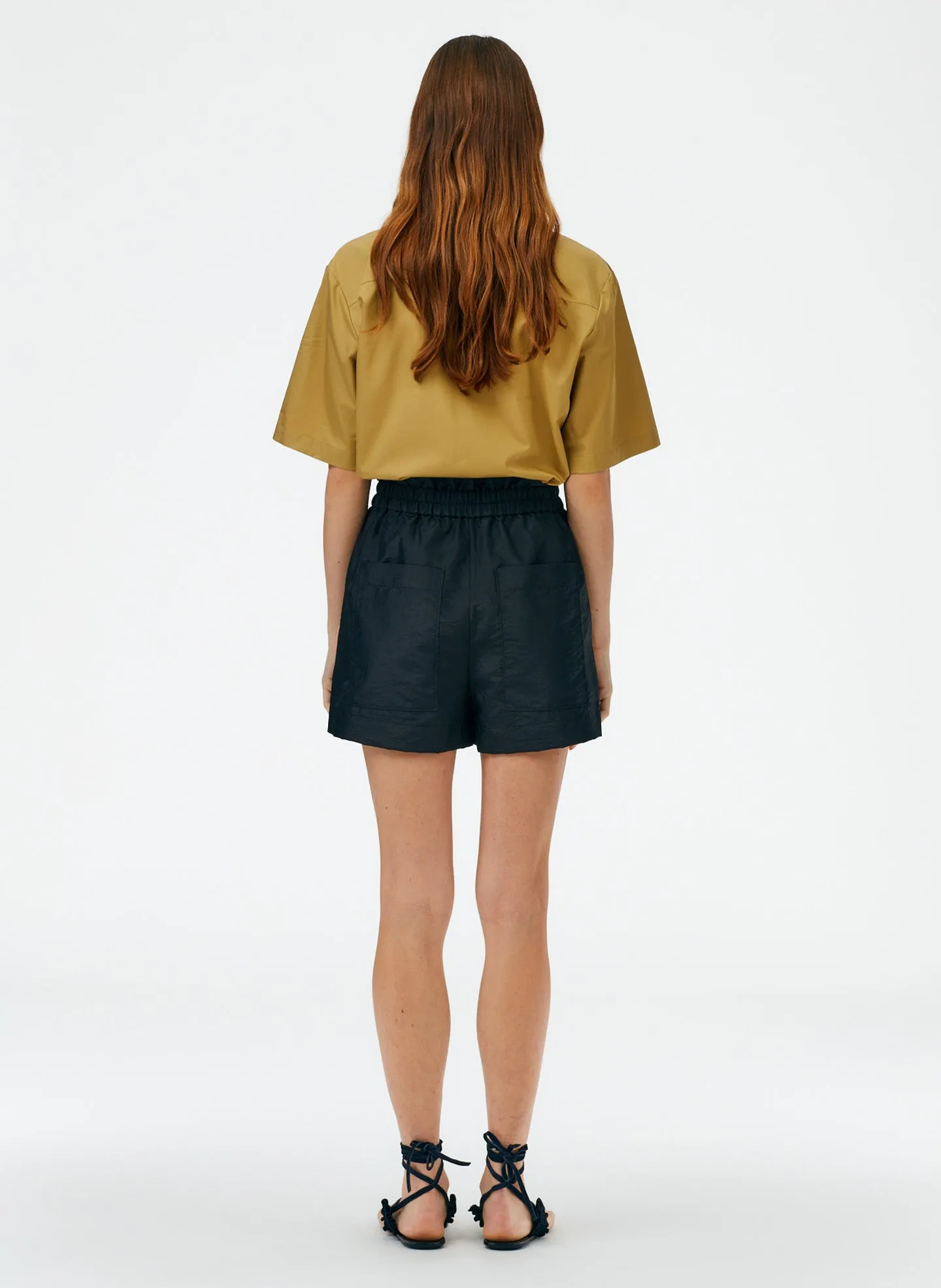 Crispy Nylon Easy Pull On Shorts sold by Tibi product image thumbnail 4