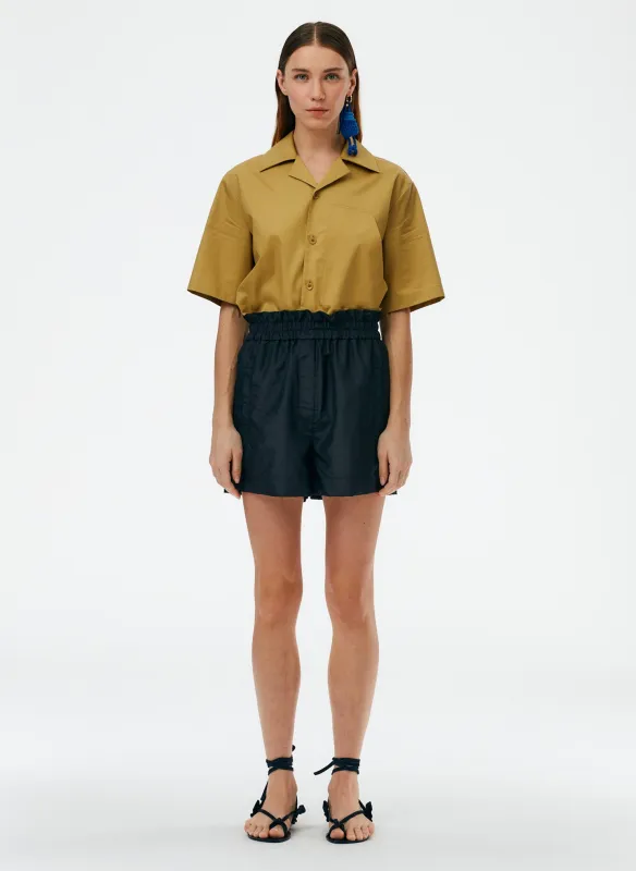 Crispy Nylon Easy Pull On Shorts made by Tibi