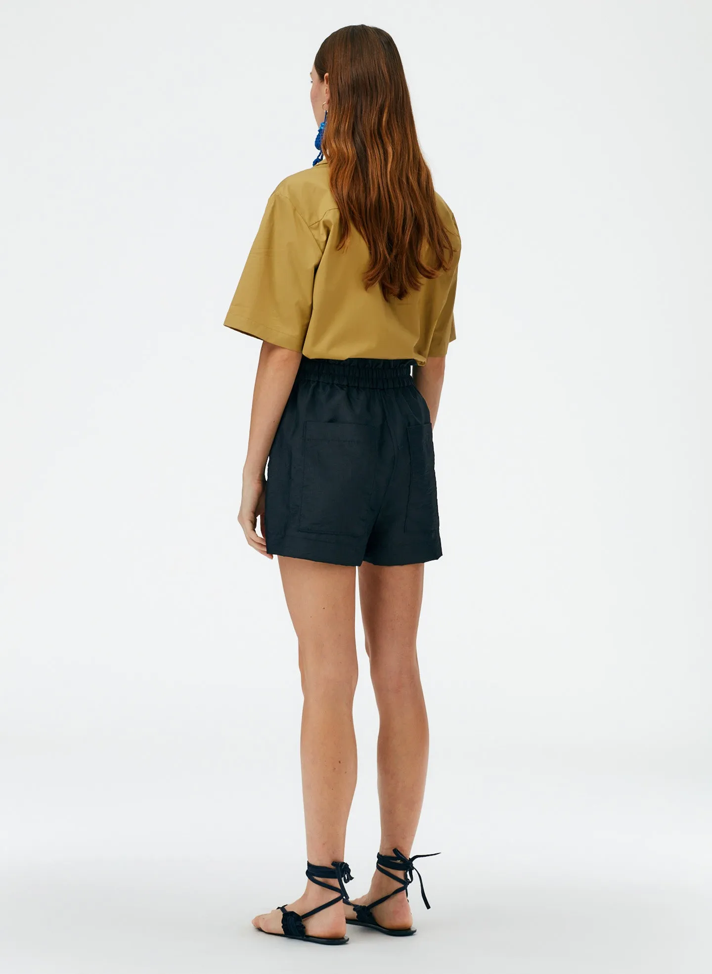 Crispy Nylon Easy Pull On Shorts sold by Tibi product image thumbnail 3