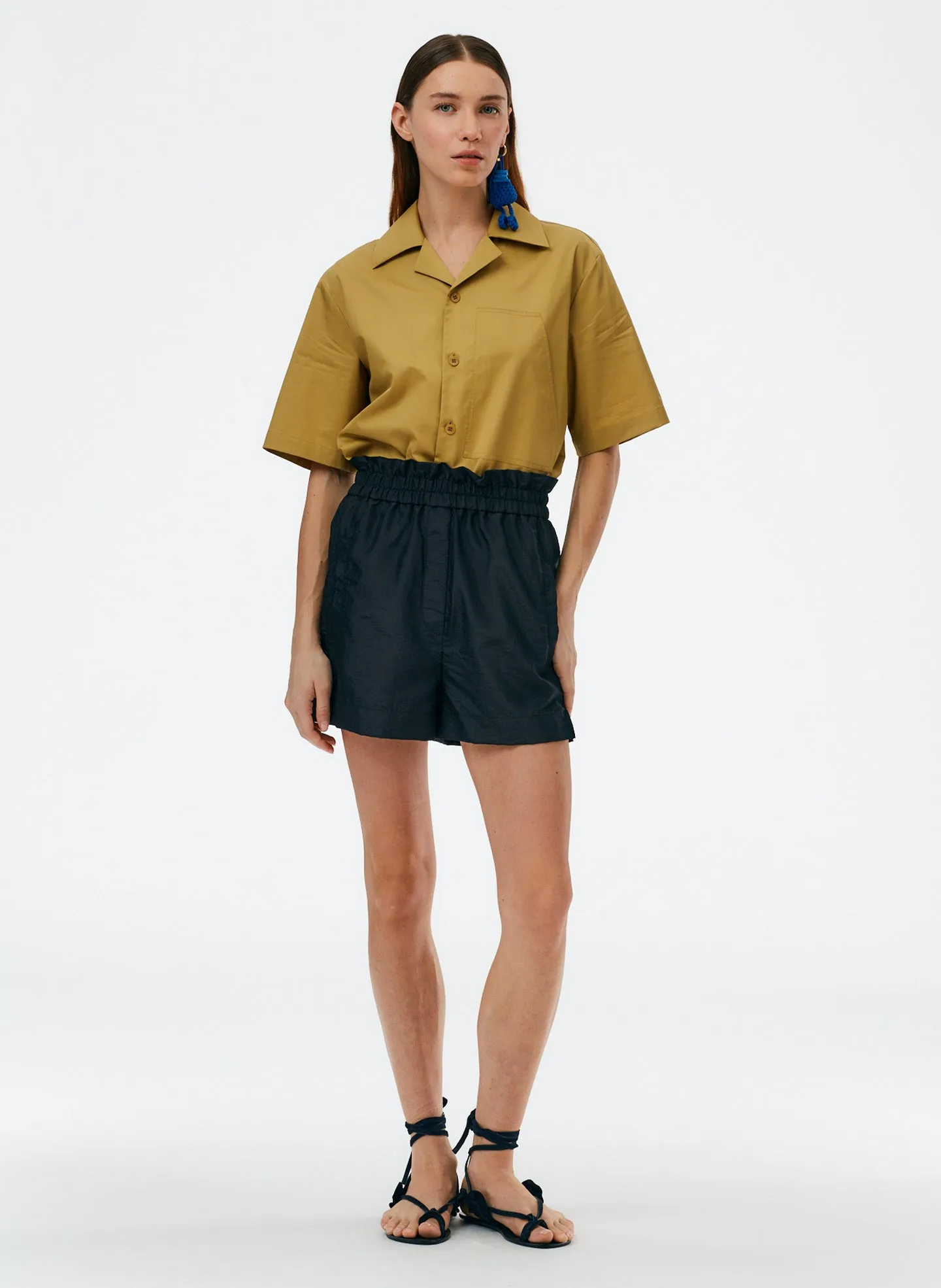 Crispy Nylon Easy Pull On Shorts sold by Tibi product image thumbnail 5