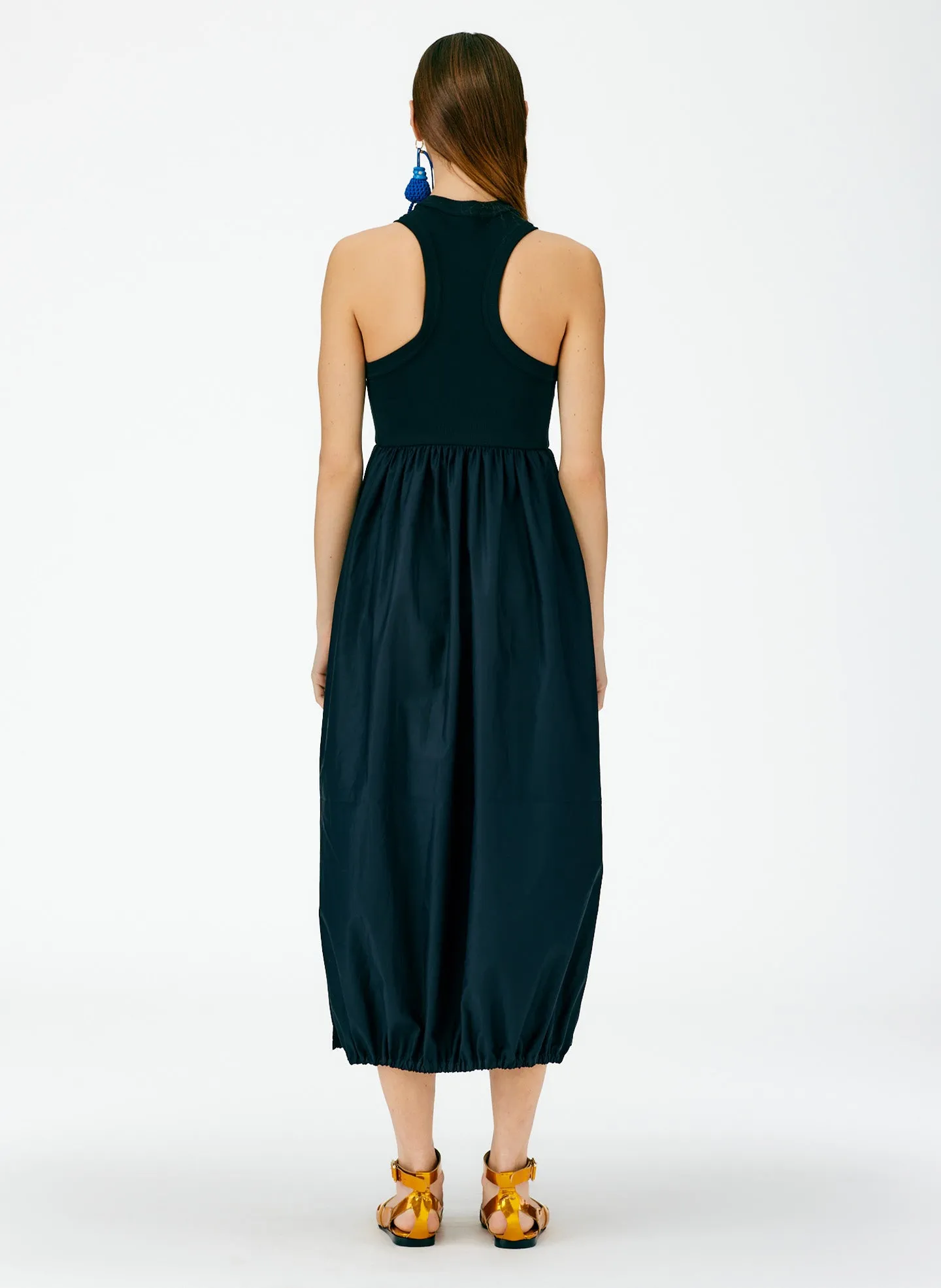 Ribbed Tank Balloon Dress sold by Tibi product image thumbnail 4