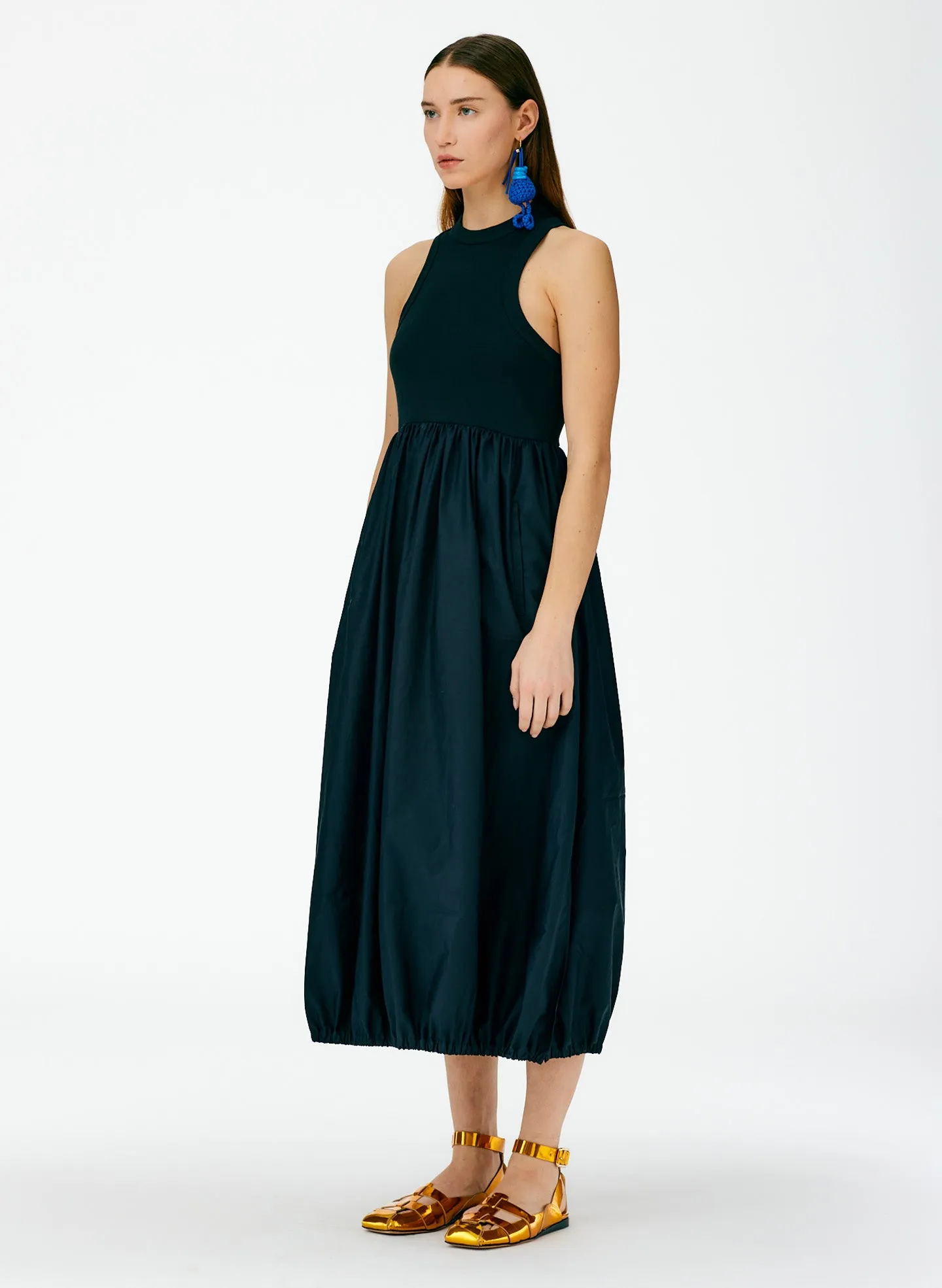 Ribbed Tank Balloon Dress sold by Tibi product image thumbnail 2